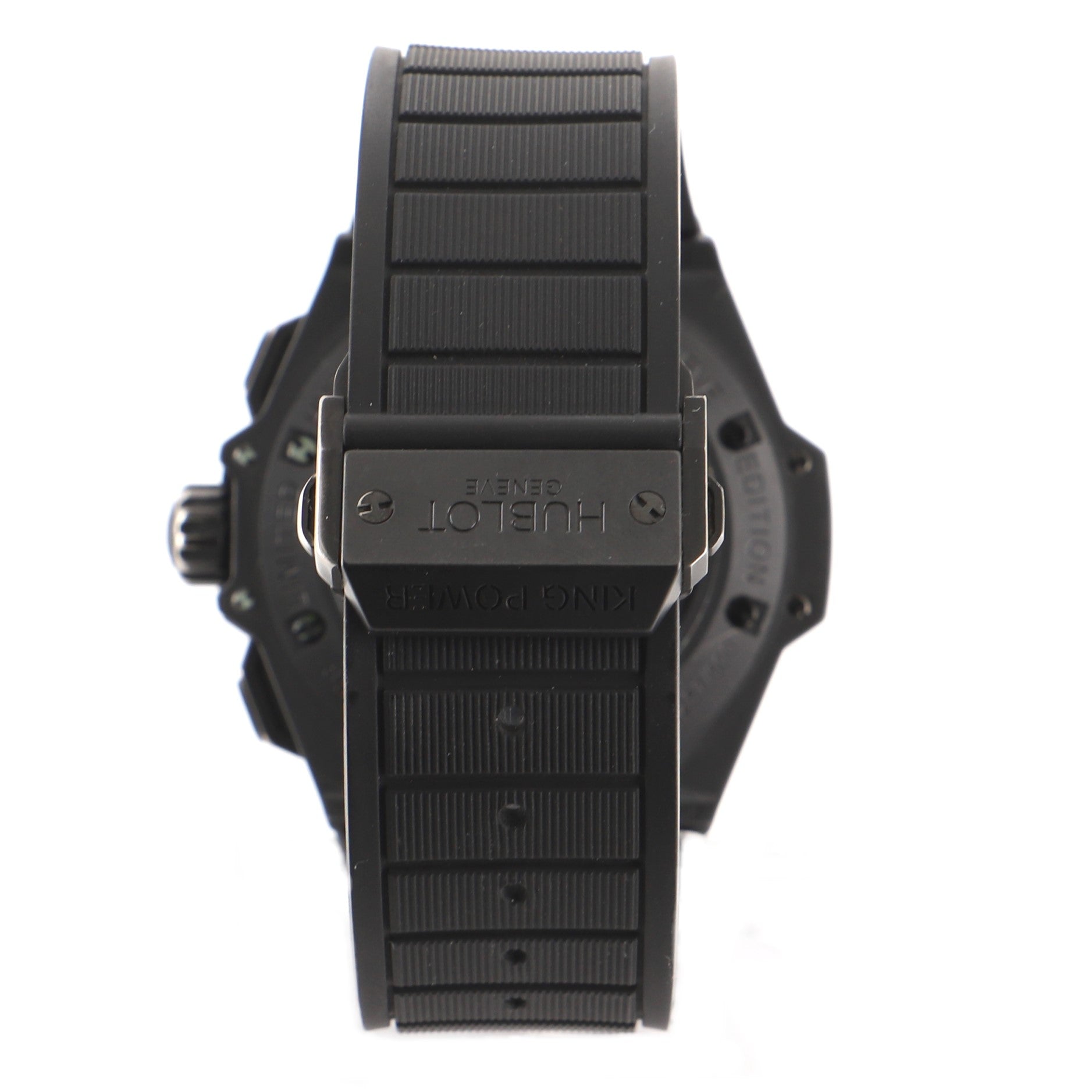 Big Bang King Power Black Magic Chronograph Automatic Watch Titanium and Ceramic with Carbon and Rubber 48