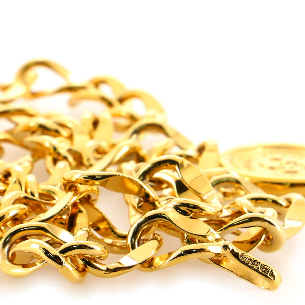 Vintage Medallion Chain Belt Metal 100