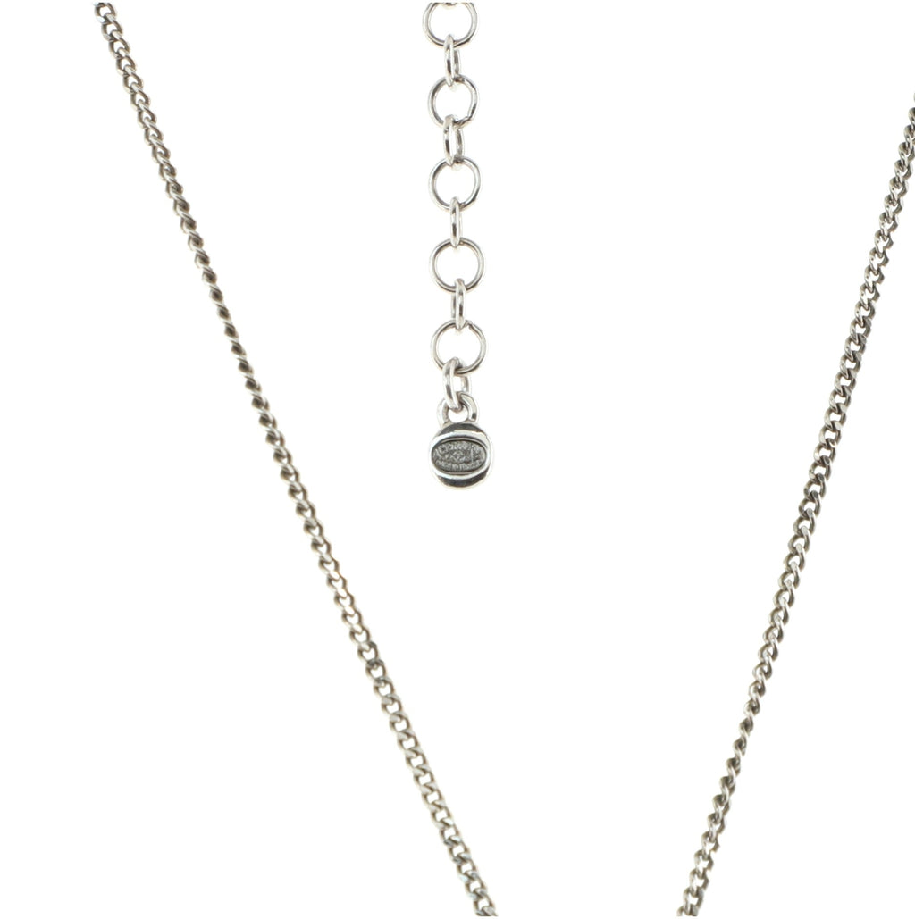 CC Cluster Pendant Necklace Crystal Embellished Metal