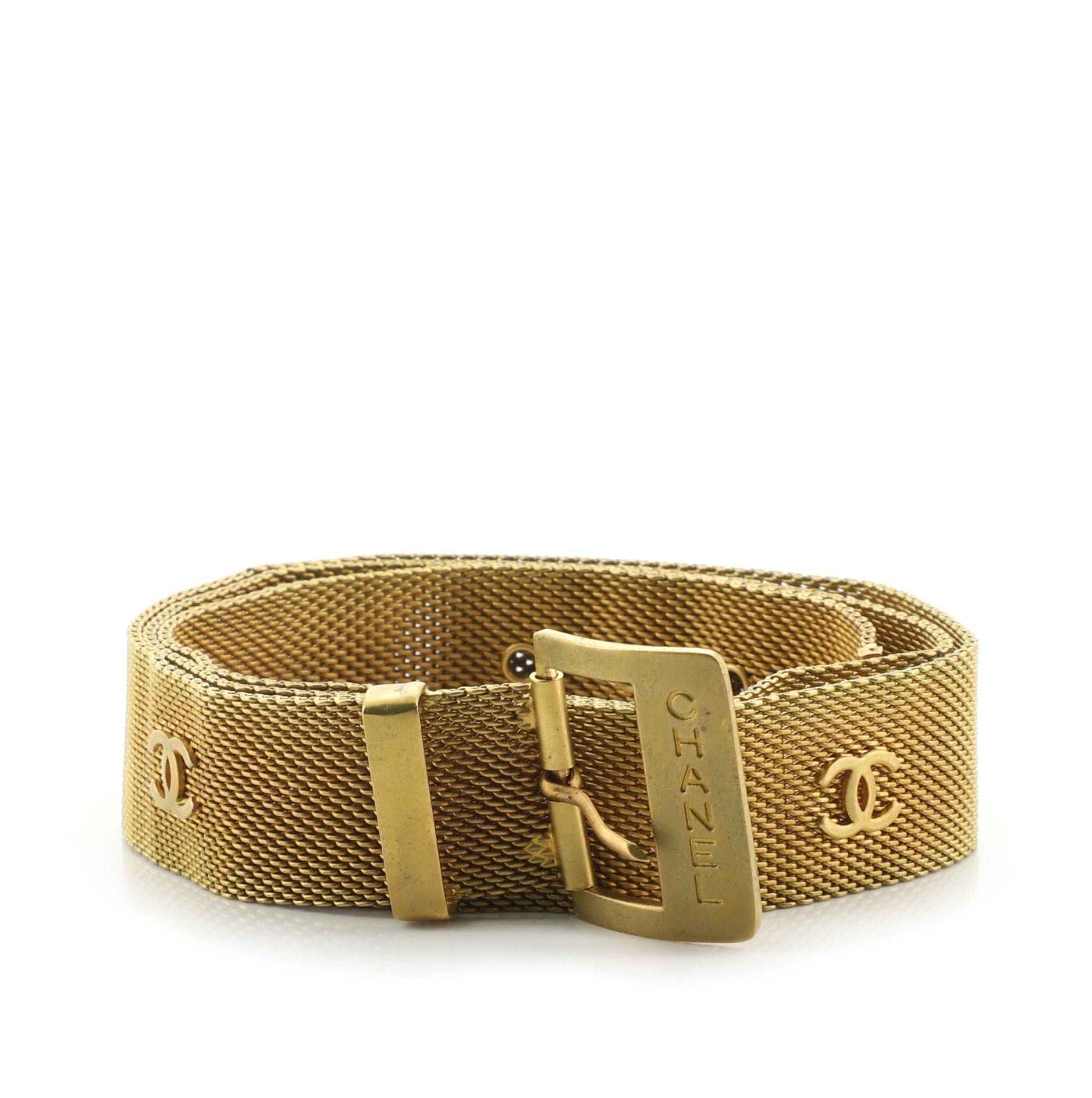 Vintage CC Mesh Belt Metal 75