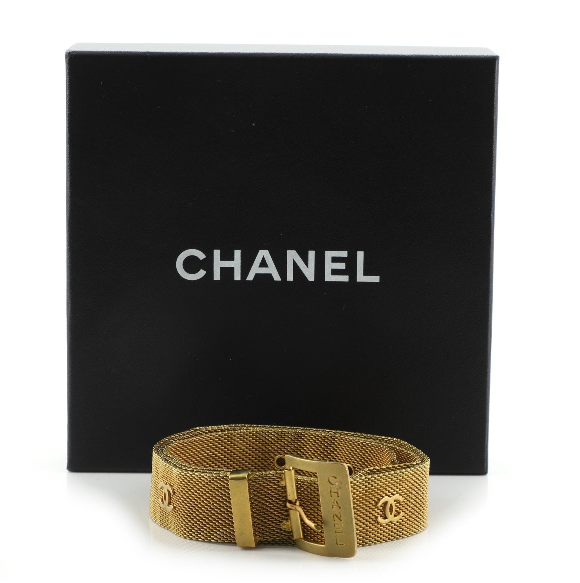 Vintage CC Mesh Belt Metal 75