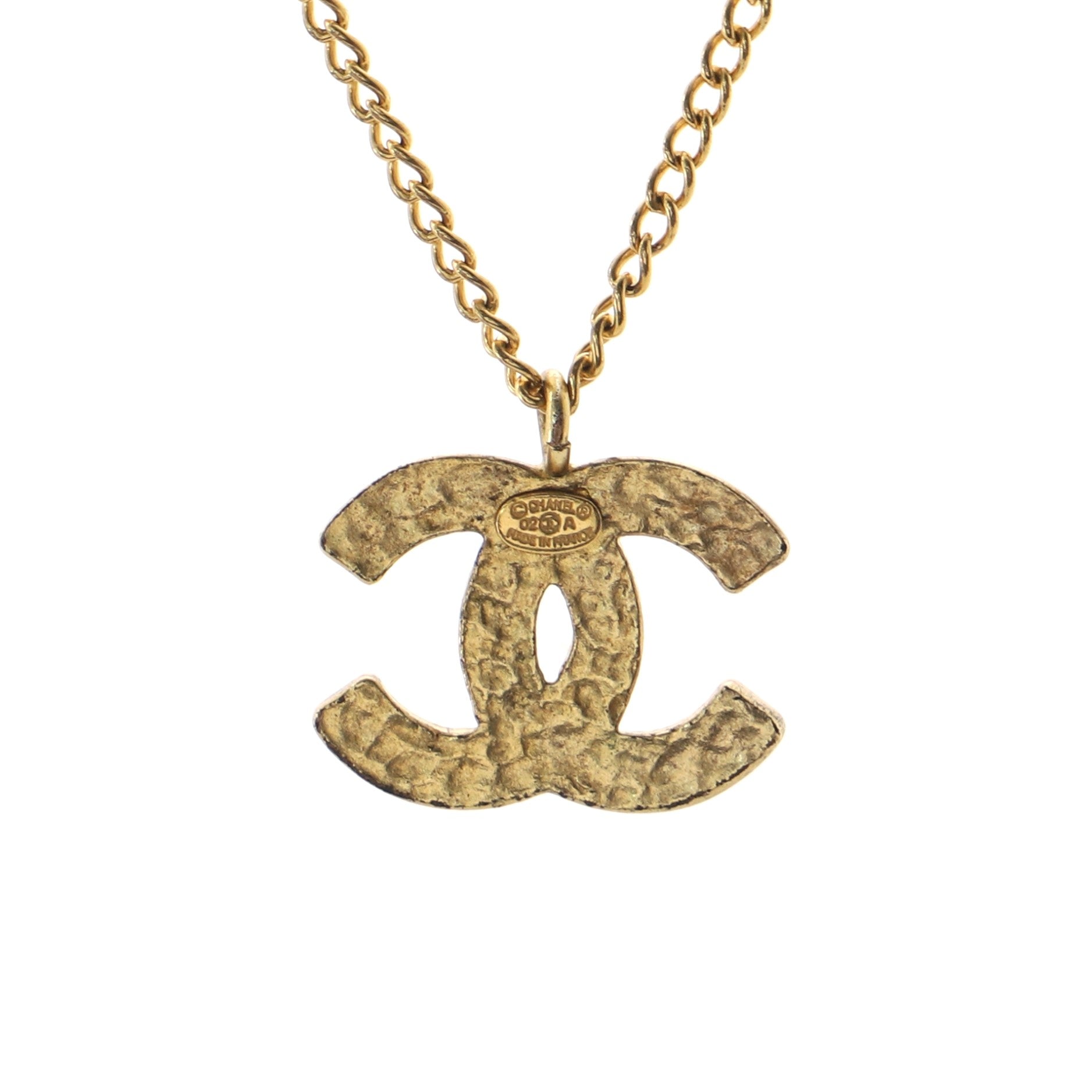 CC Pendant Necklace Metal with Enamel