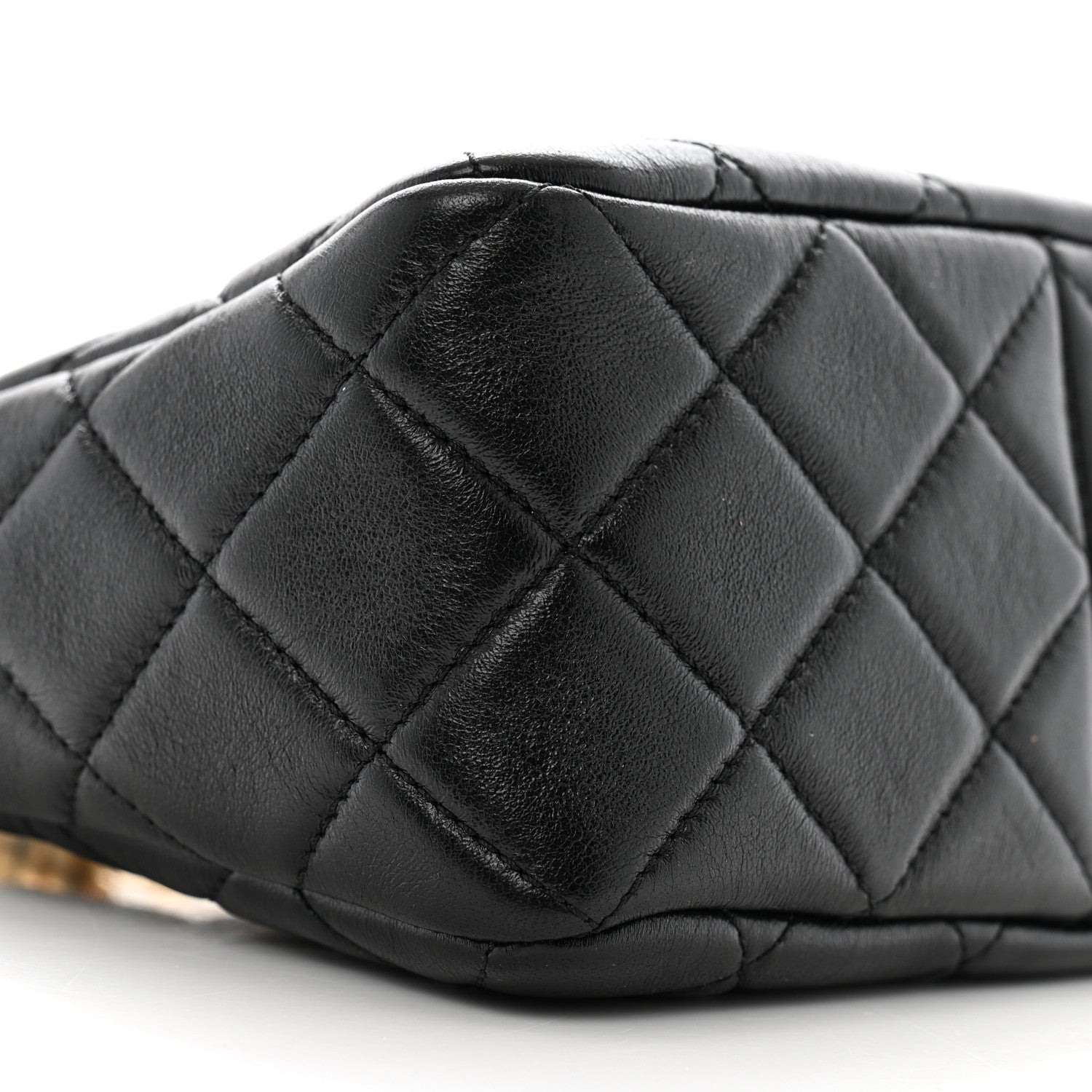 Lambskin Quilted Multi Chain Hobo Black