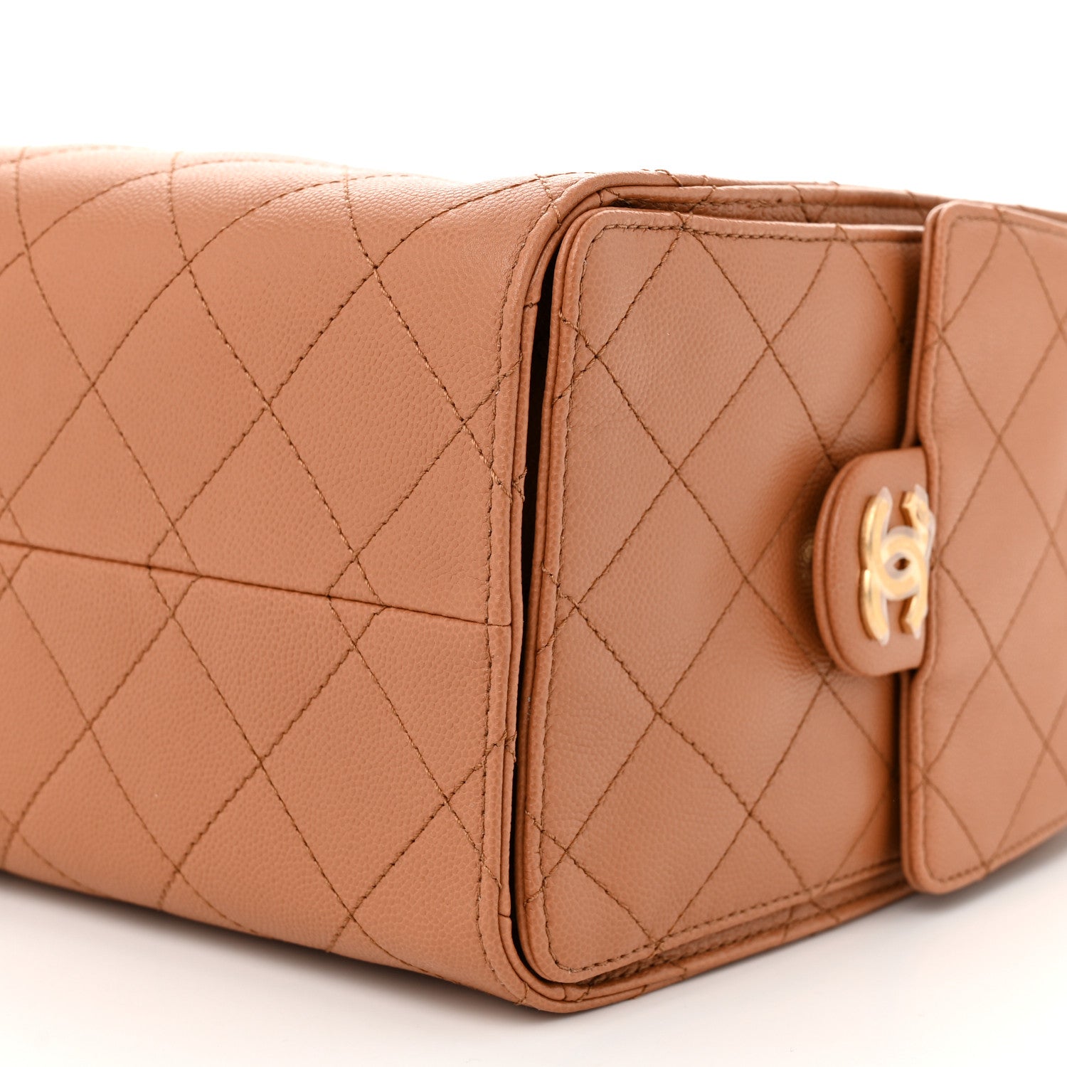 Caviar Quilted Small Chanel 25 Handbag Brown