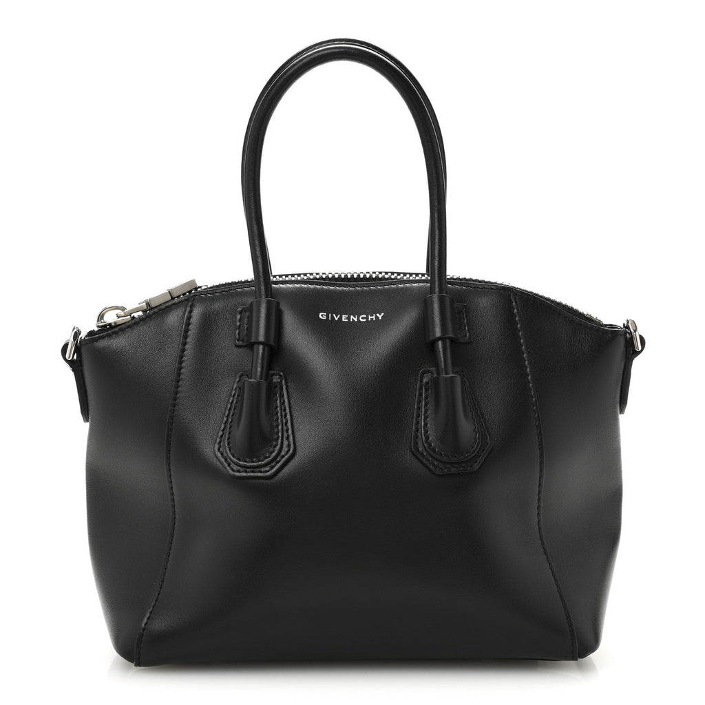 Box Calfskin Mini Antigona Sport Top Handle Bag Black