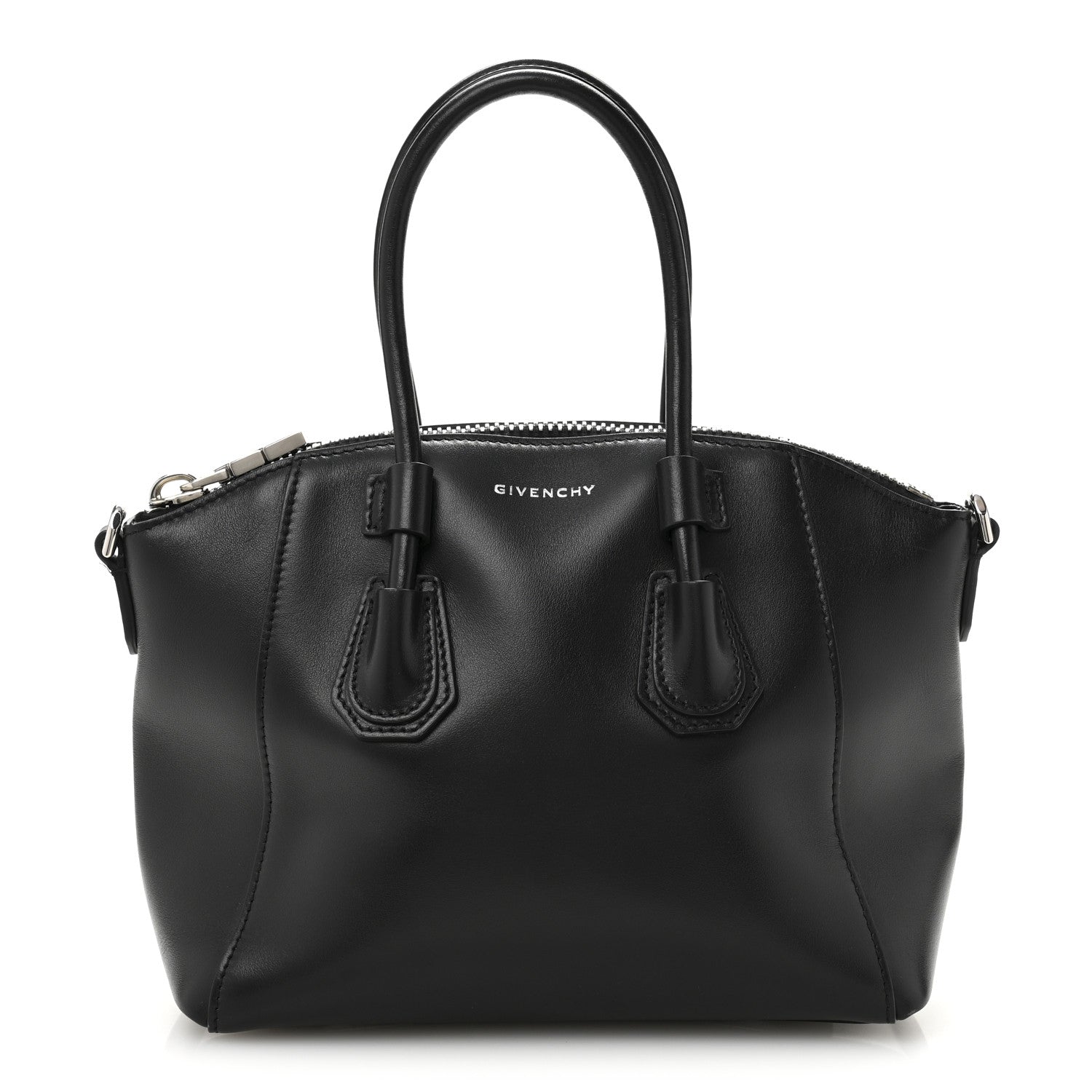 Box Calfskin Mini Antigona Sport Top Handle Bag Black