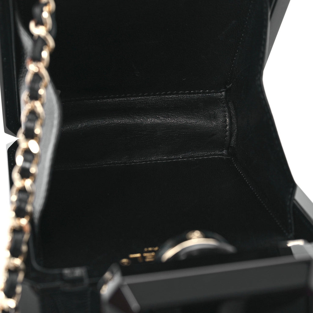 Plexiglass Perfume Bottle Clutch Black