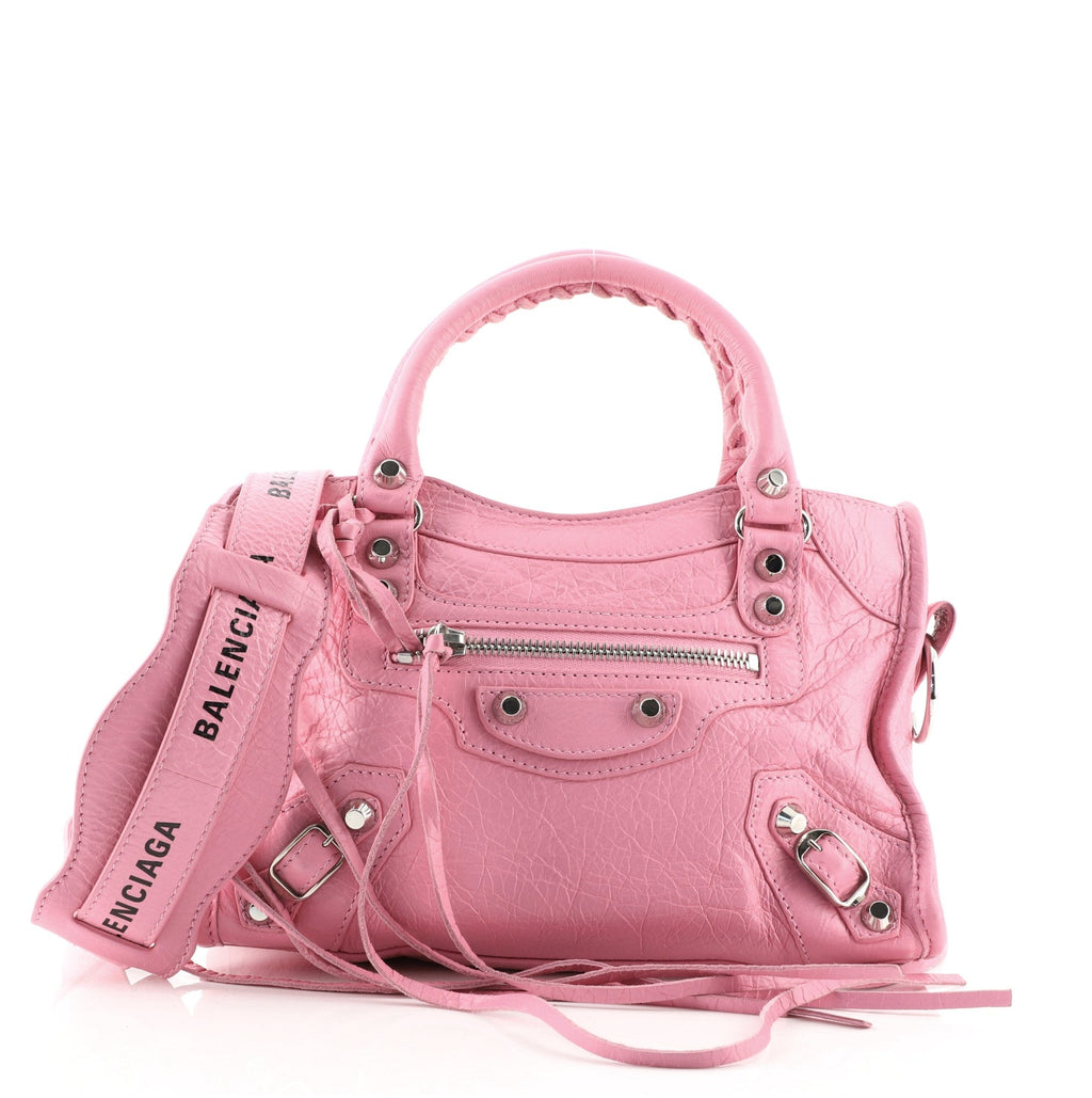Logo Strap City Classic Studs Bag Leather Mini