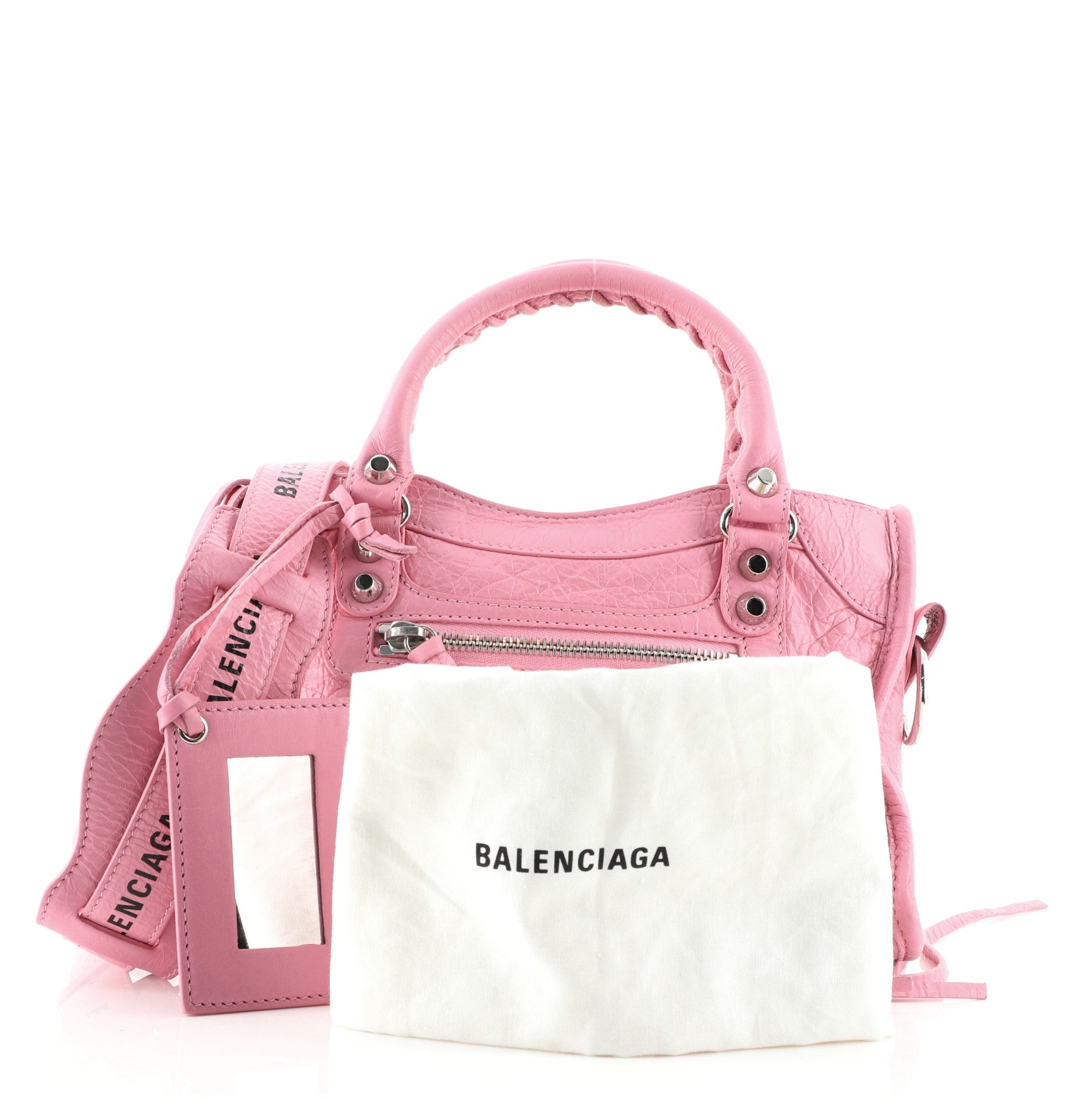 Logo Strap City Classic Studs Bag Leather Mini