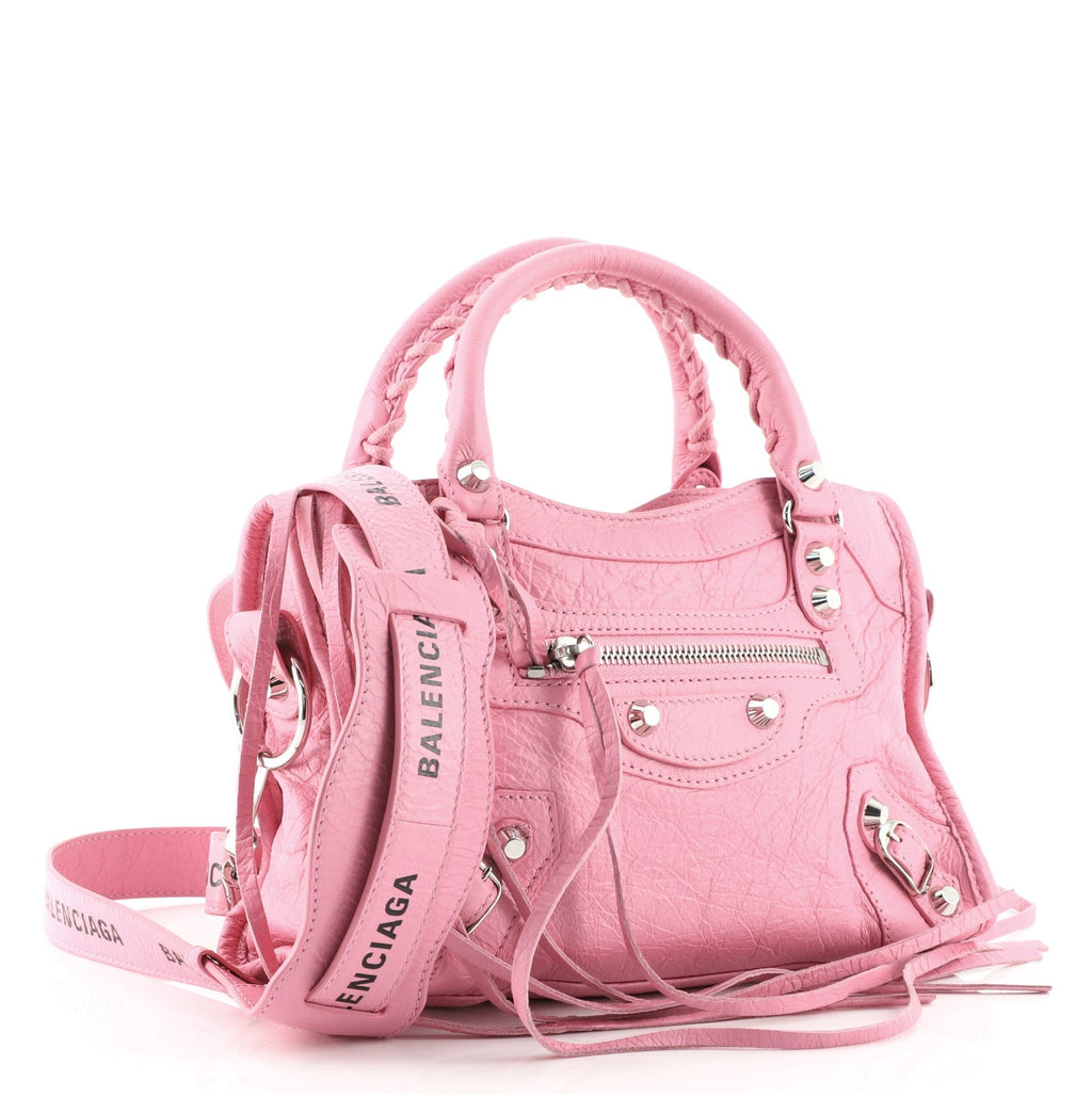 Logo Strap City Classic Studs Bag Leather Mini