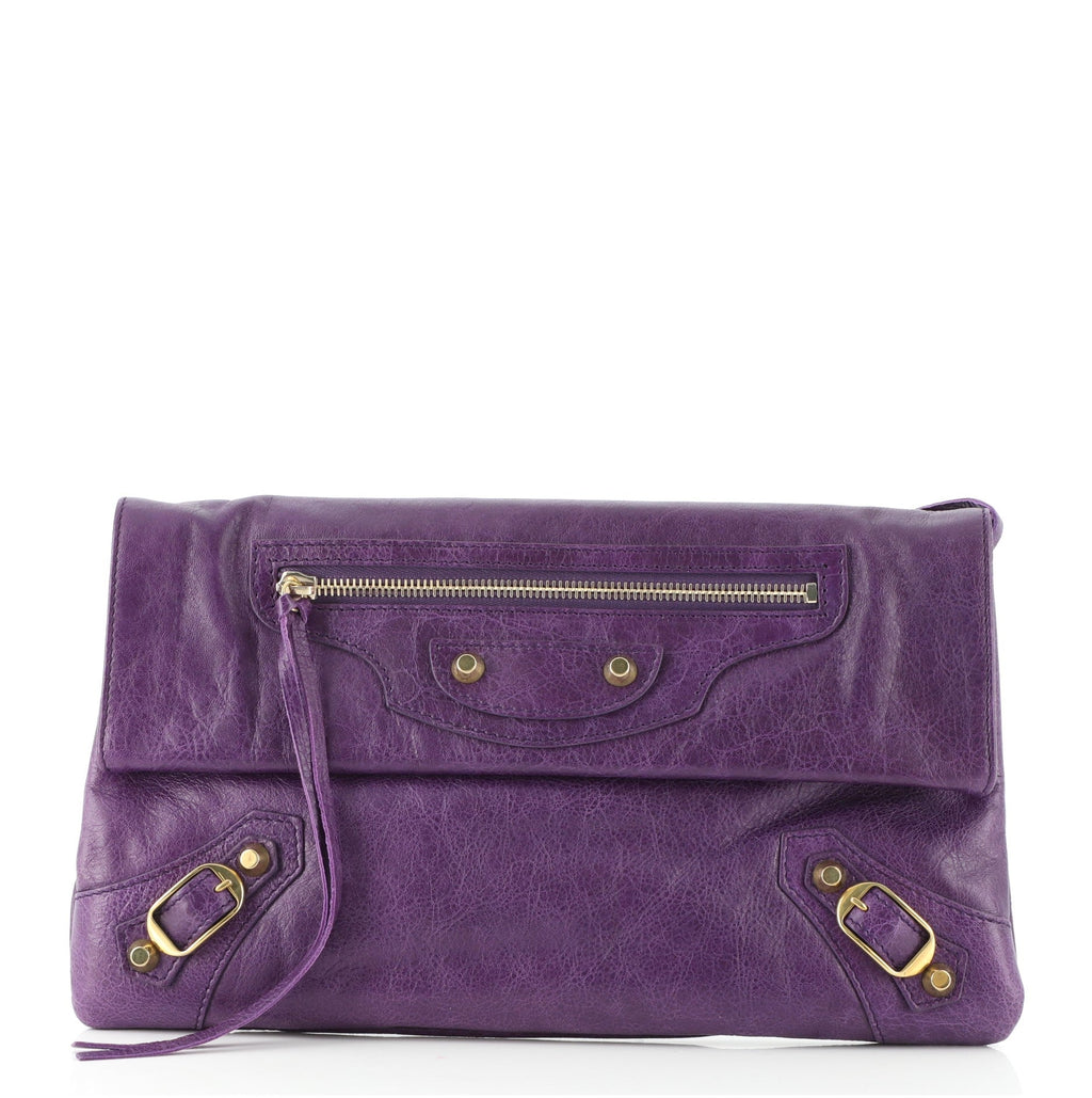 Classic Studs Envelope Clutch Leather