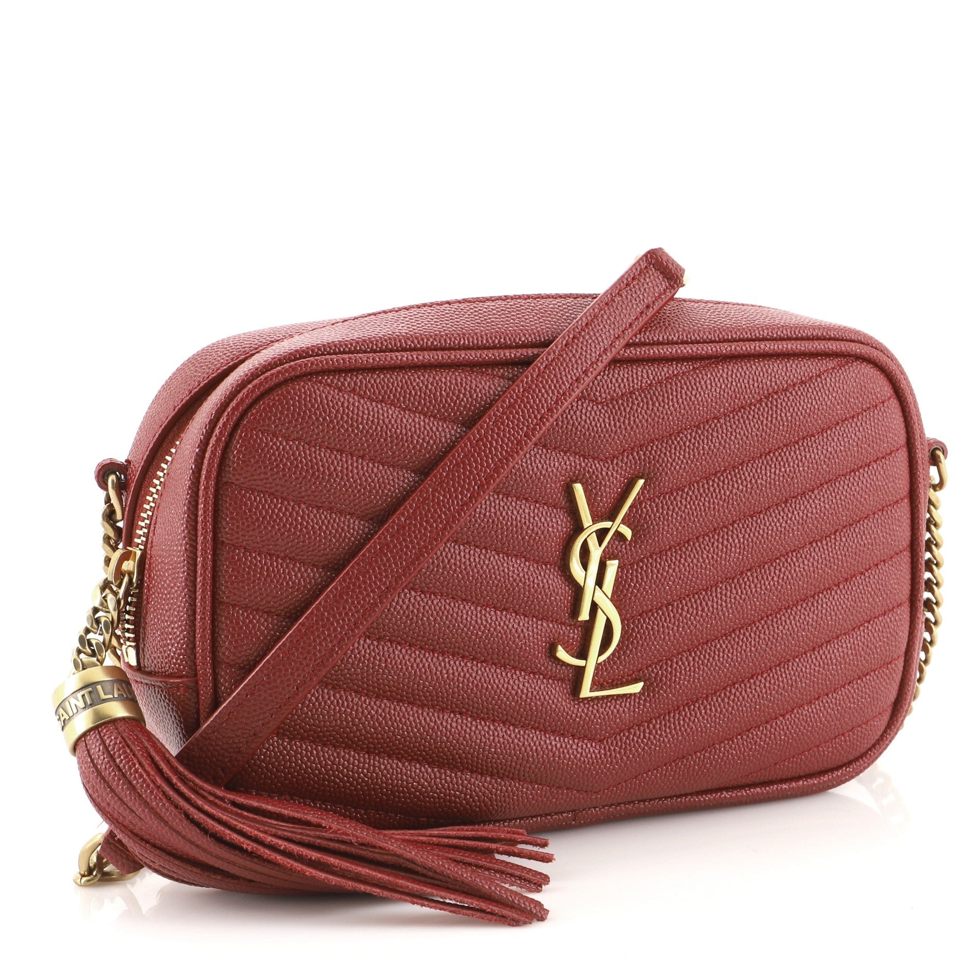 Lou Camera Bag Matelasse Chevron Leather Mini
