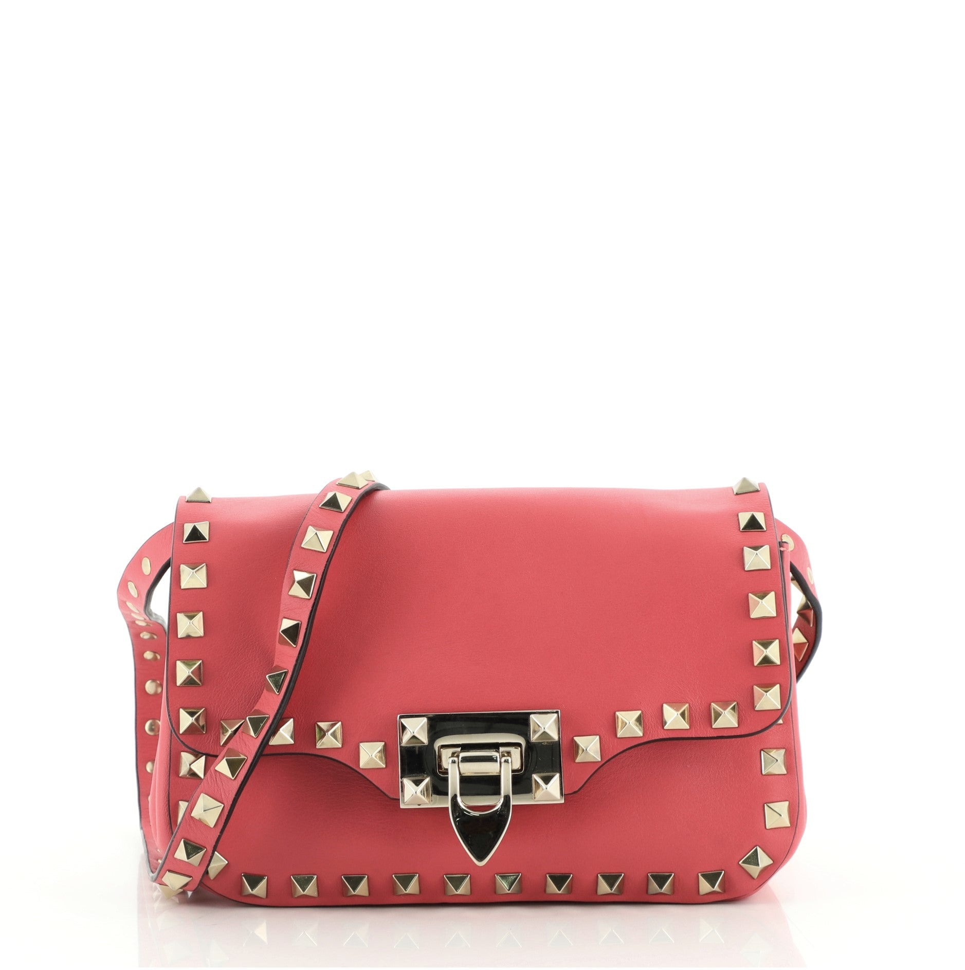 Rockstud Flip Lock Flap Bag Leather Mini