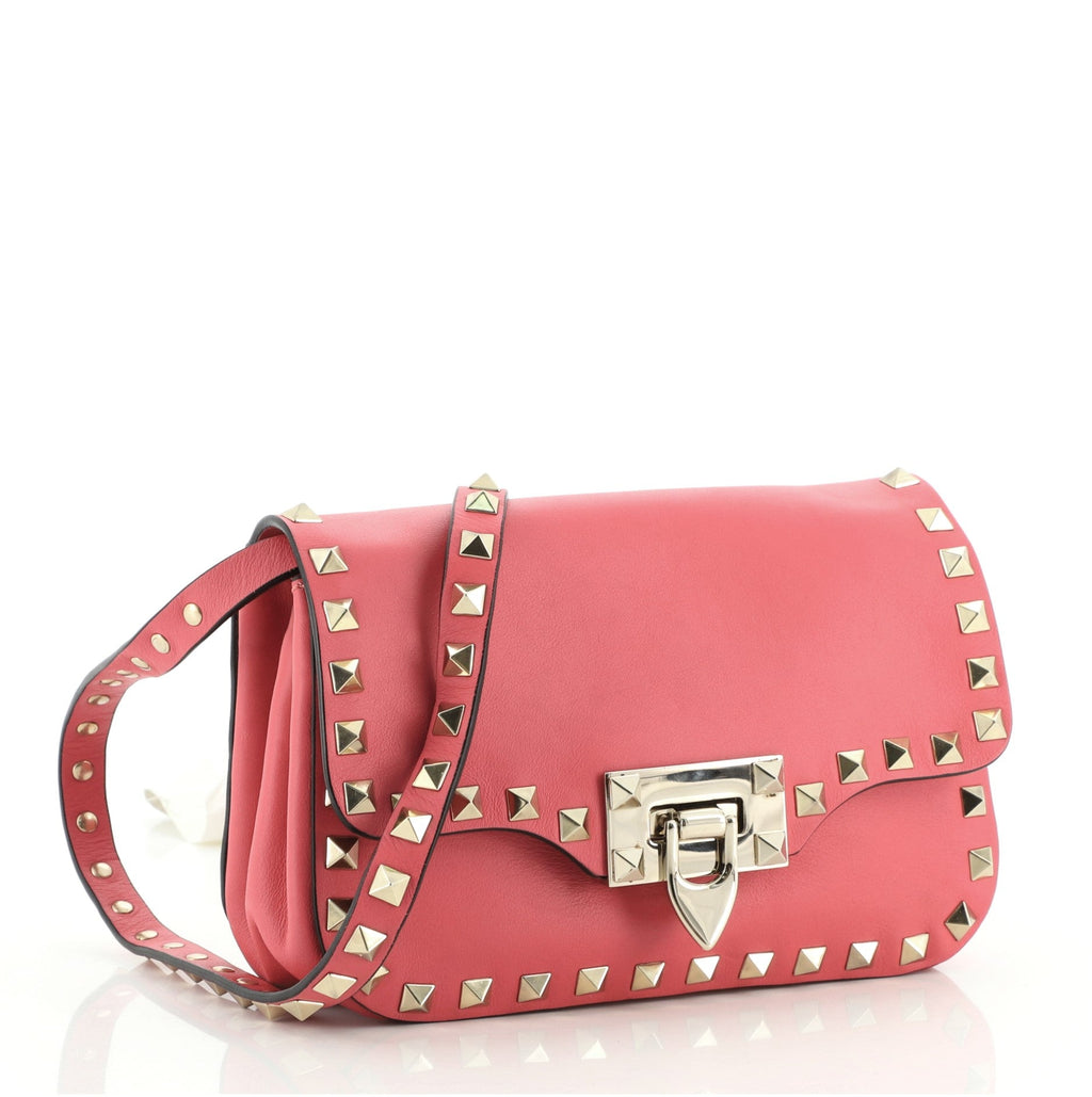 Rockstud Flip Lock Flap Bag Leather Mini