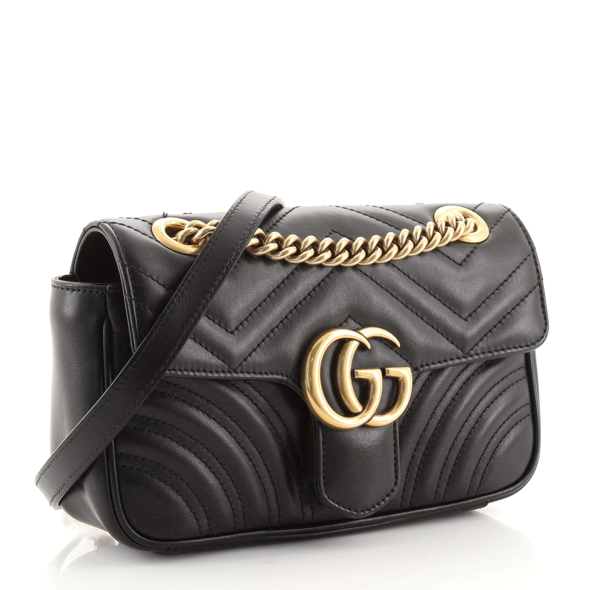 GG Marmont Flap Bag Matelasse Leather Mini