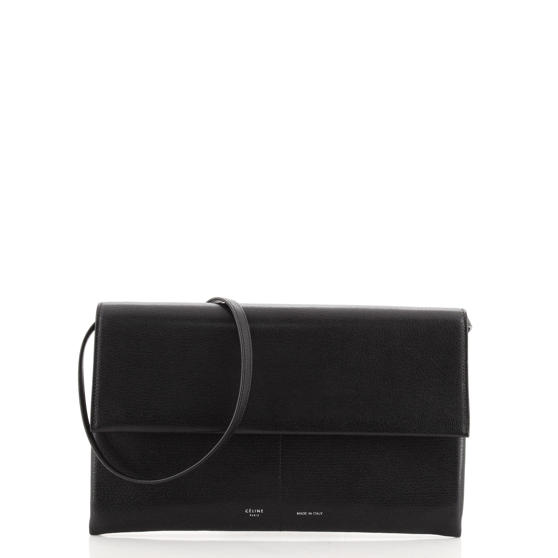Folded Strap Clutch Leather