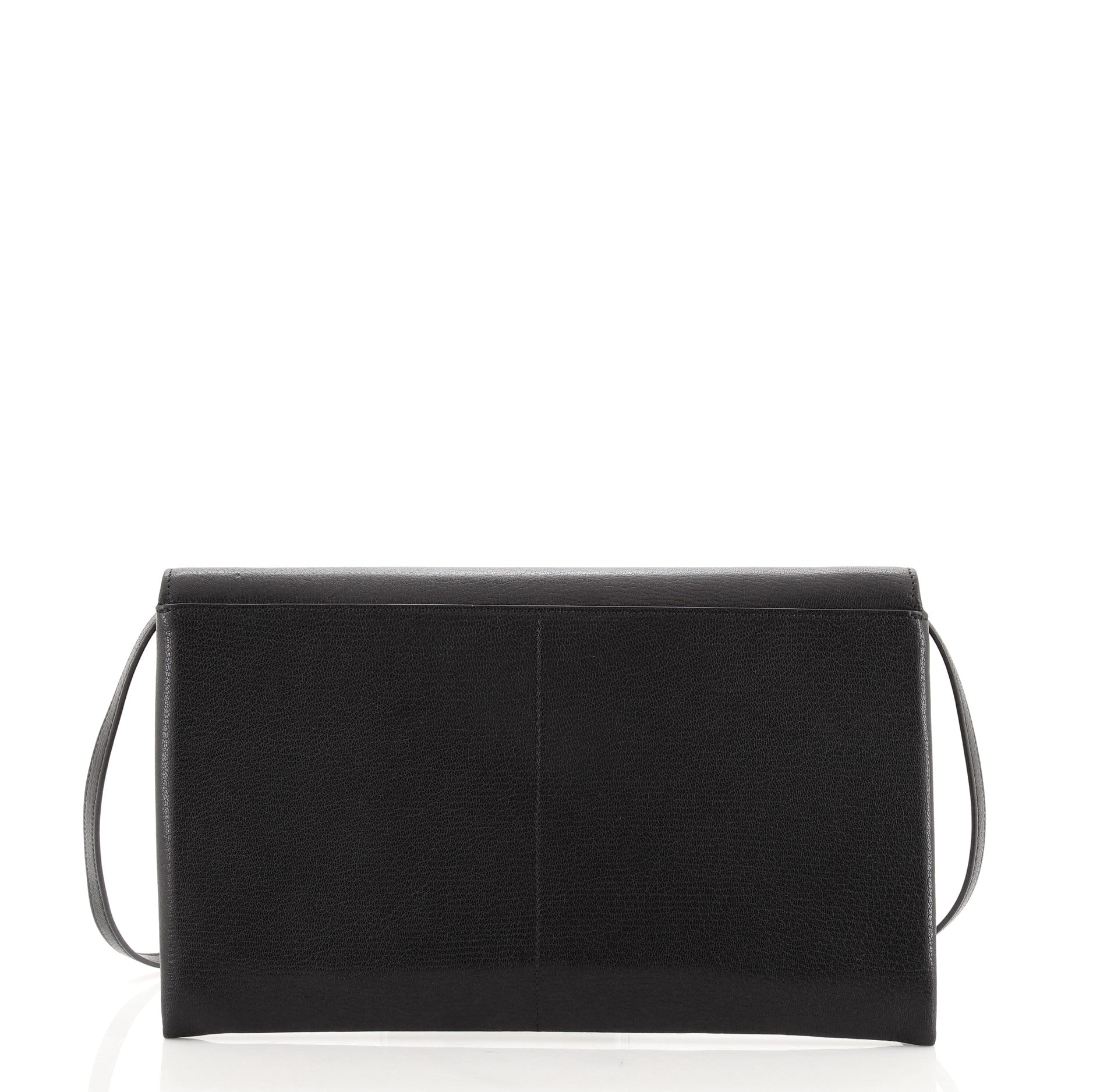 Folded Strap Clutch Leather