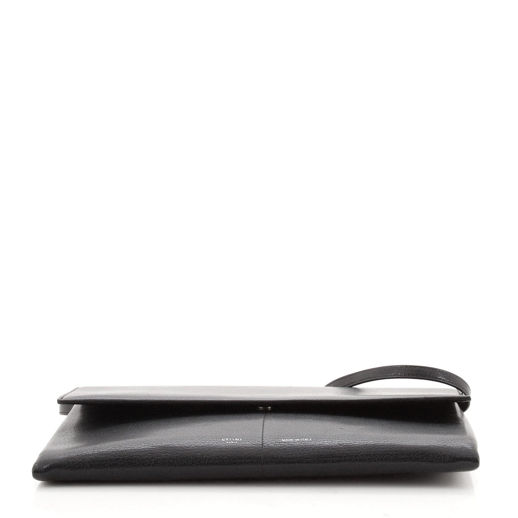 Folded Strap Clutch Leather