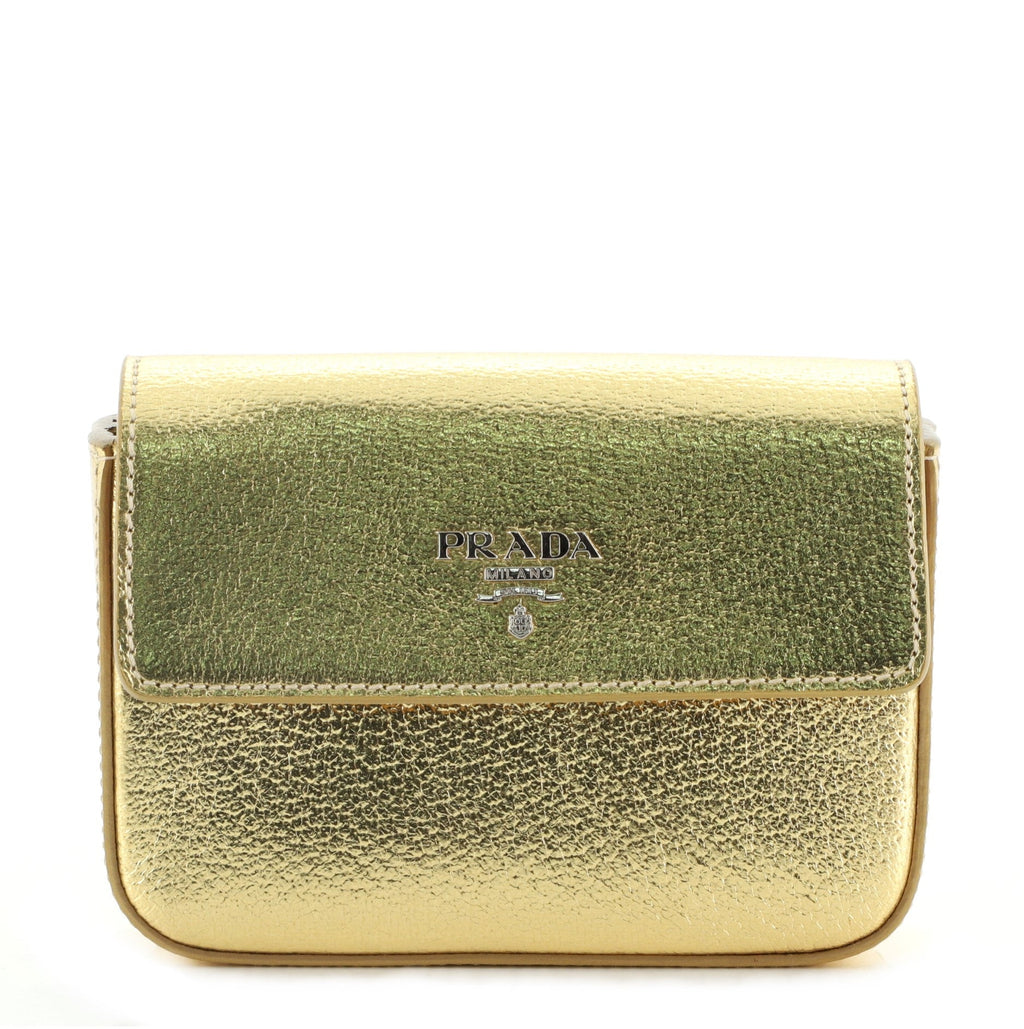 Flap Cosmetic Pouch Leather Mini