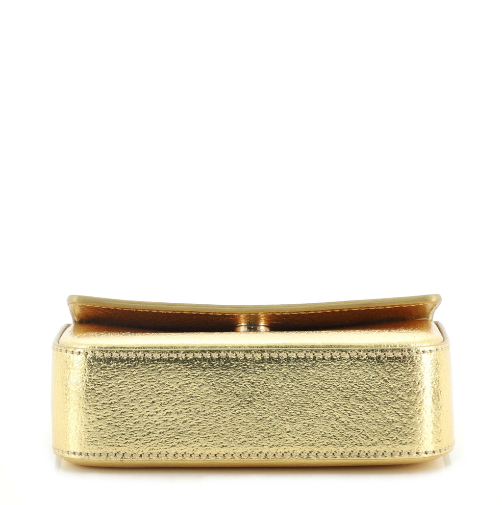 Flap Cosmetic Pouch Leather Mini