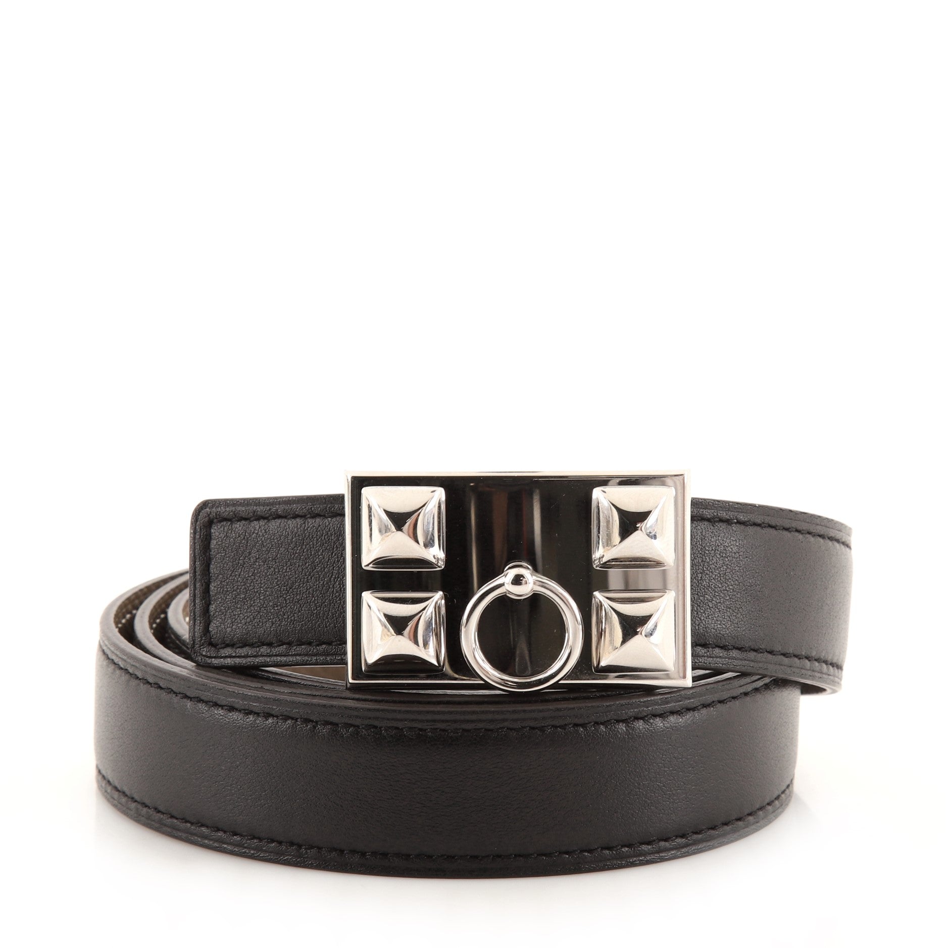 Collier de Chien Buckle Reversible Belt Leather Medium 90