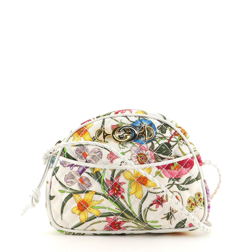Trapuntata Camera Shoulder Bag Quilted Flora Canvas	 Mini