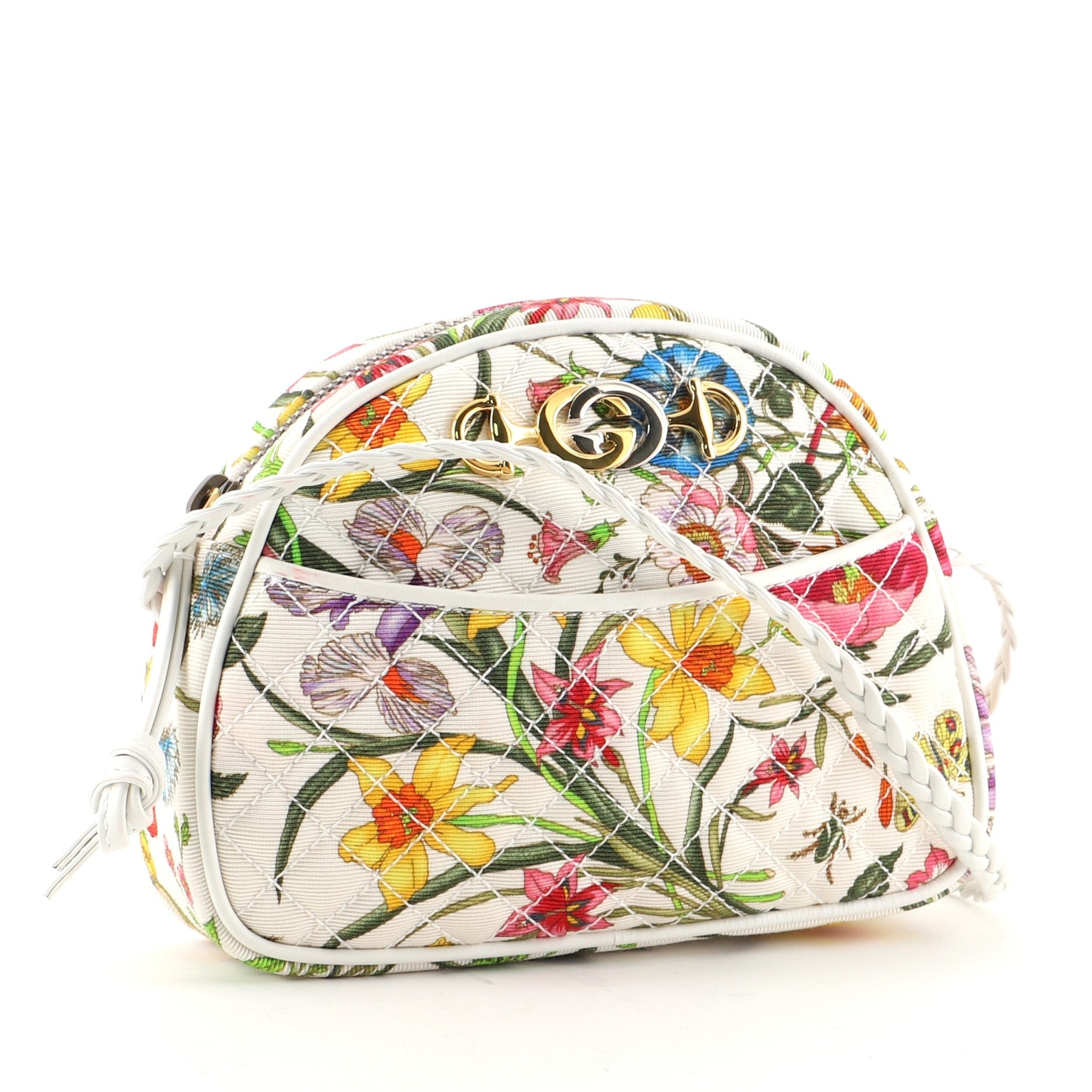 Trapuntata Camera Shoulder Bag Quilted Flora Canvas	 Mini
