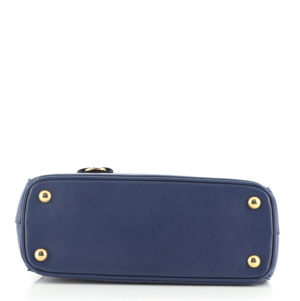 Double Zip Lux Tote Saffiano Leather Mini