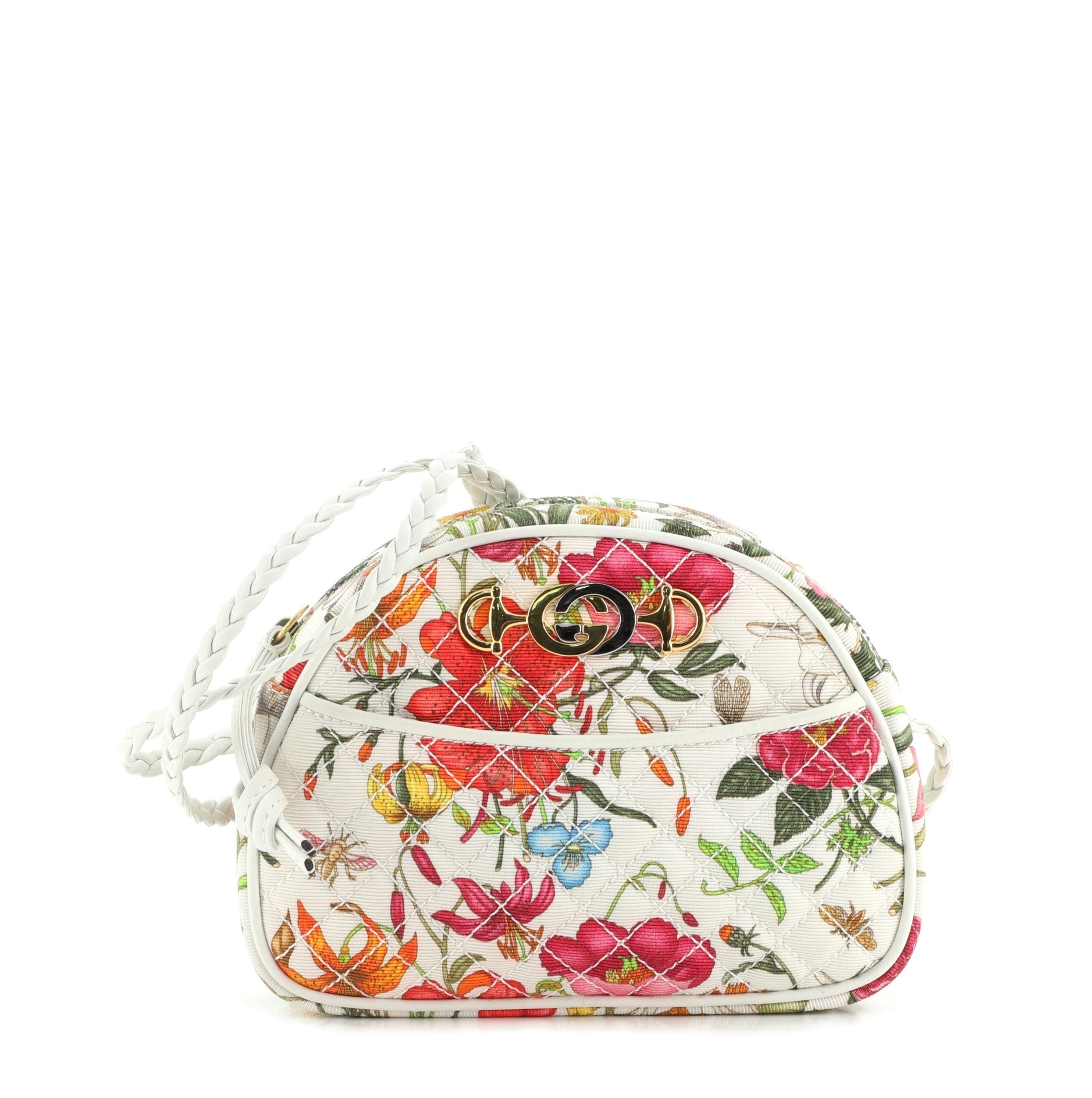 Trapuntata Camera Shoulder Bag Quilted Flora Canvas	 Mini