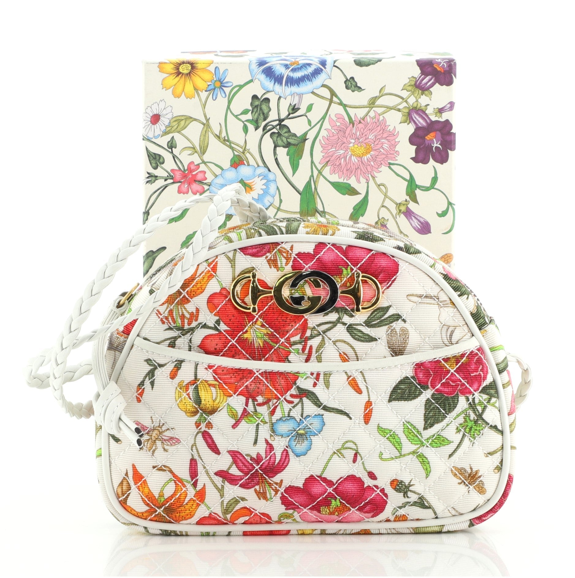 Trapuntata Camera Shoulder Bag Quilted Flora Canvas	 Mini