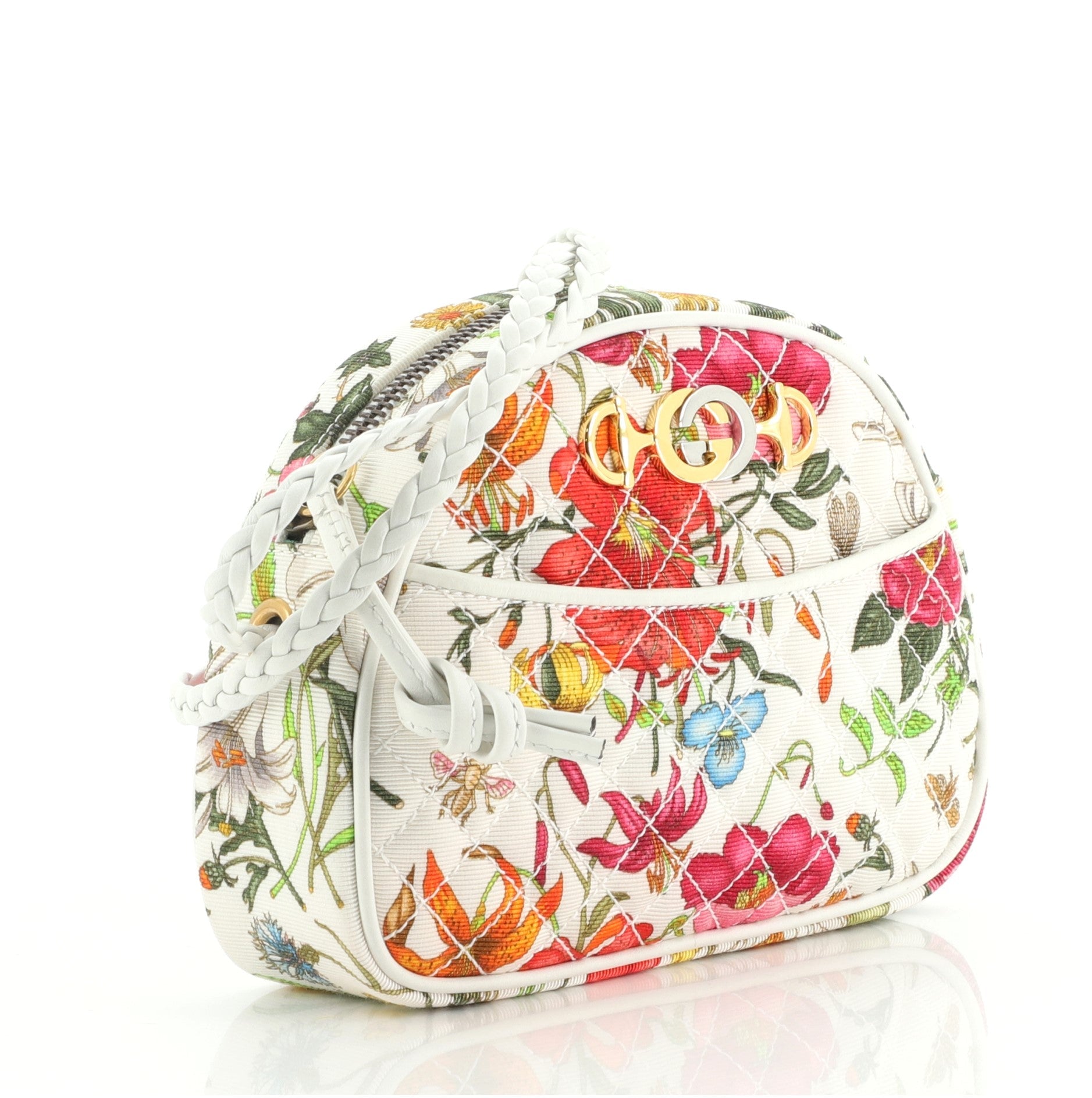 Trapuntata Camera Shoulder Bag Quilted Flora Canvas	 Mini
