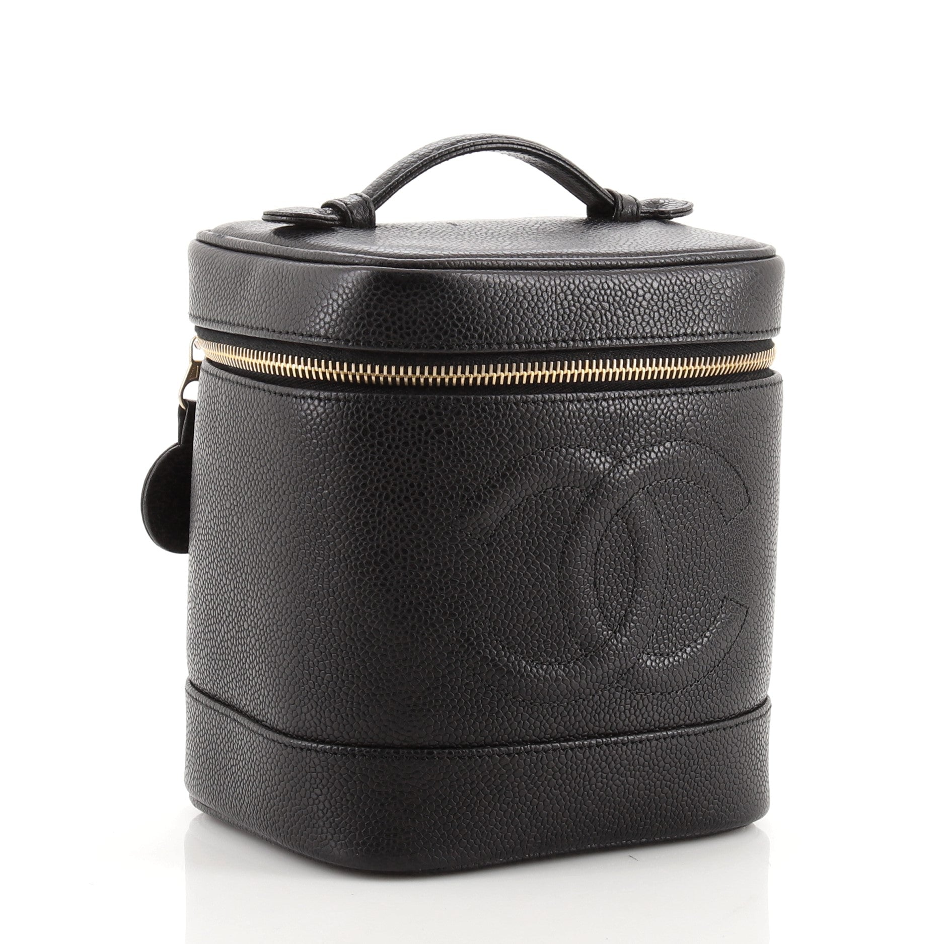Vintage Timeless Cosmetic Case Caviar Tall