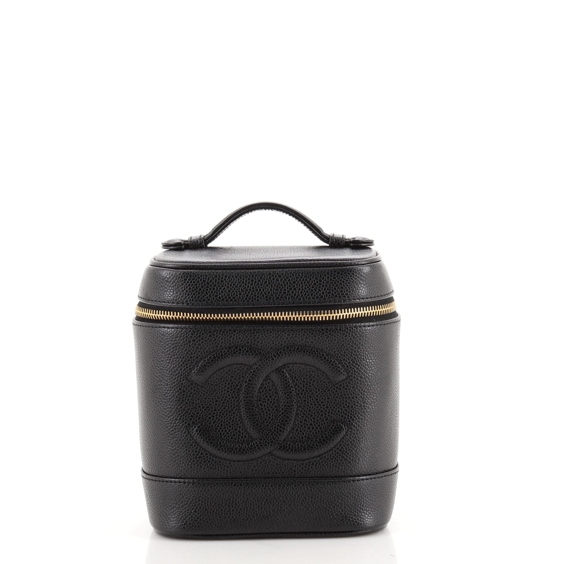 Vintage Timeless Cosmetic Case Caviar Tall