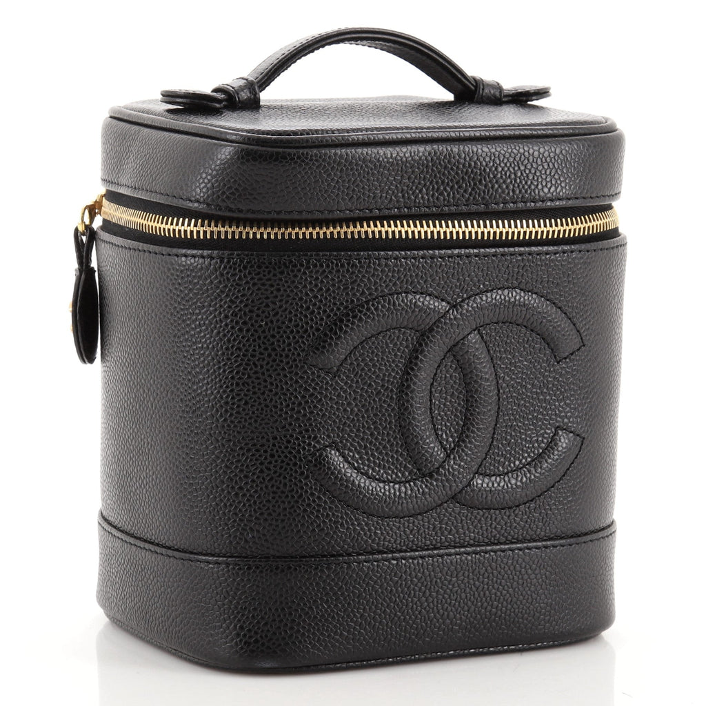 Vintage Timeless Cosmetic Case Caviar Tall
