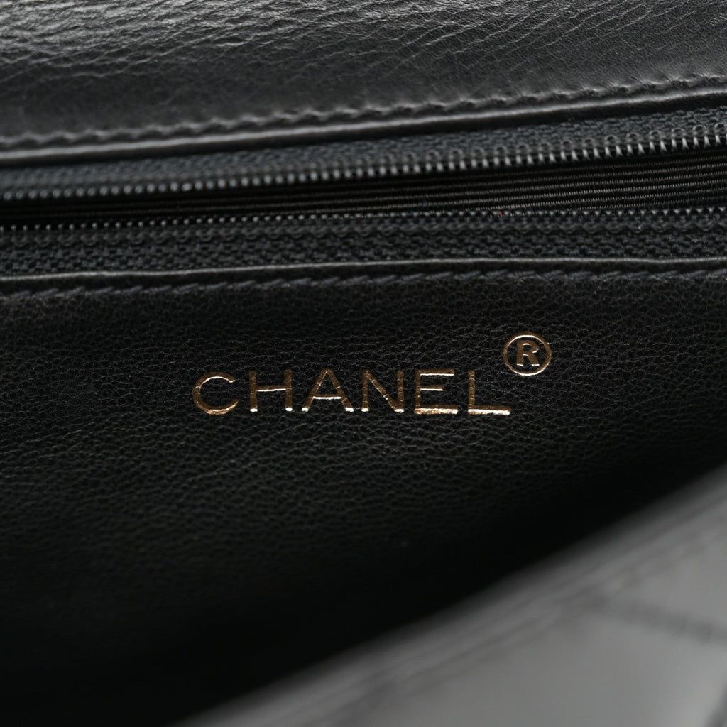Lambskin Bekko Resin Medium Single Flap Black