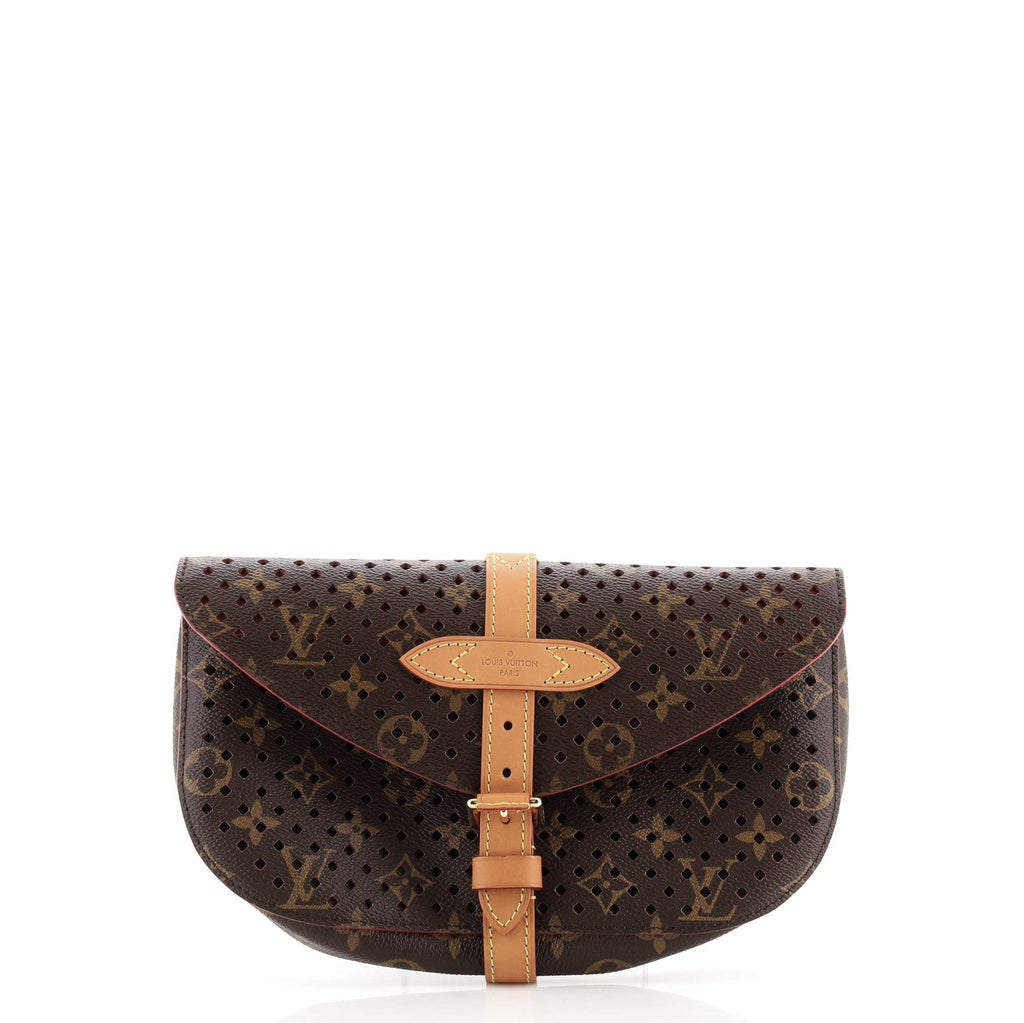 Flore Saumur Clutch Perforated Monogram Canvas