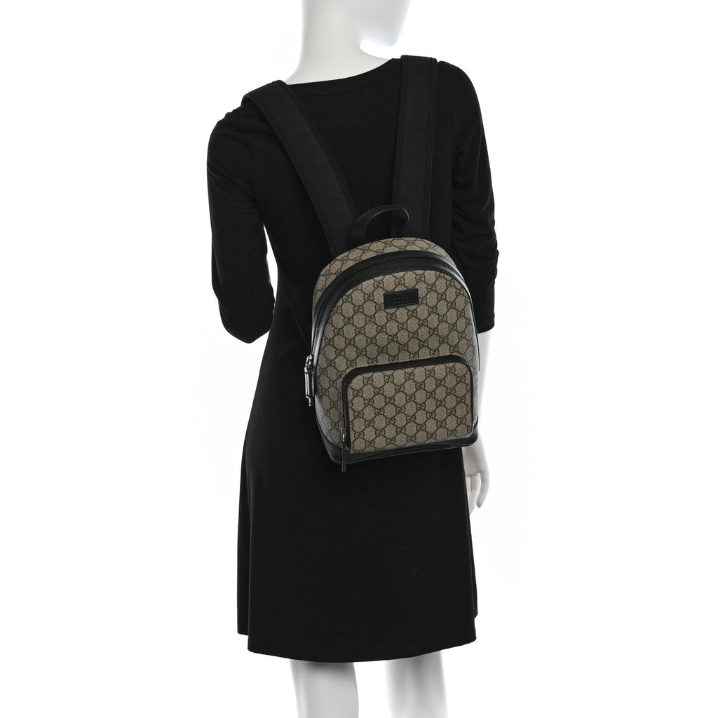 GG Supreme Monogram Small Eden Day Backpack Black