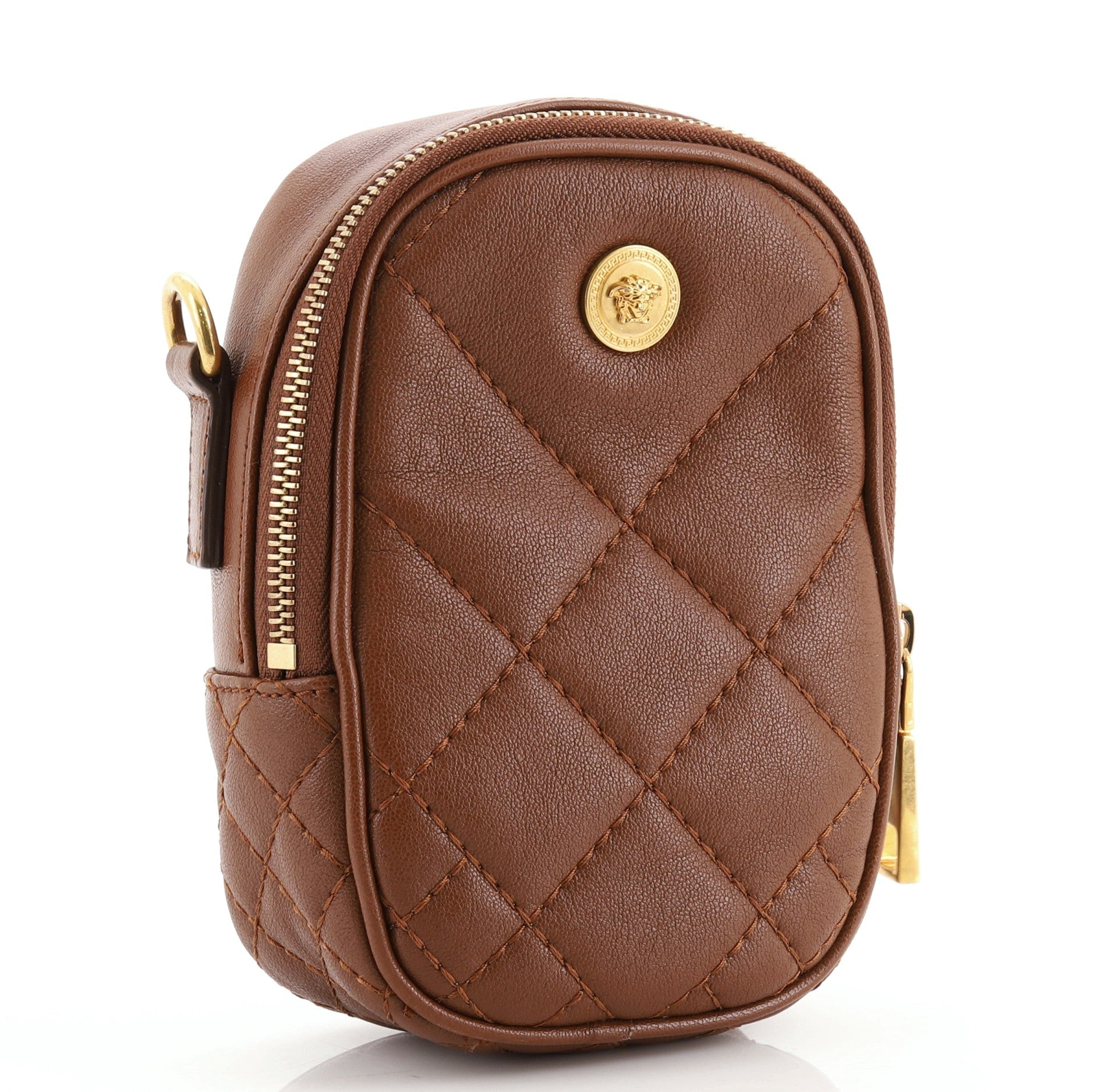 Tribute Zip Crossbody Pouch Quilted Leather Mini