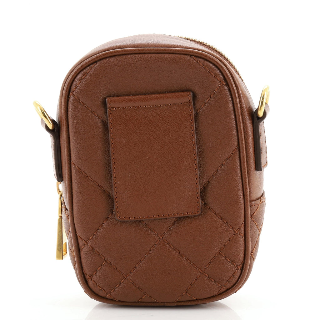 Tribute Zip Crossbody Pouch Quilted Leather Mini