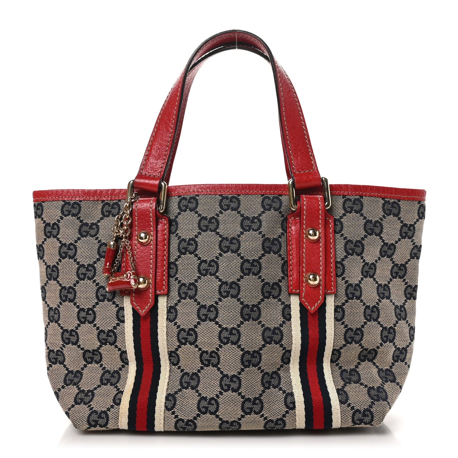Monogram Small Jolicoeur Tote Navy Red