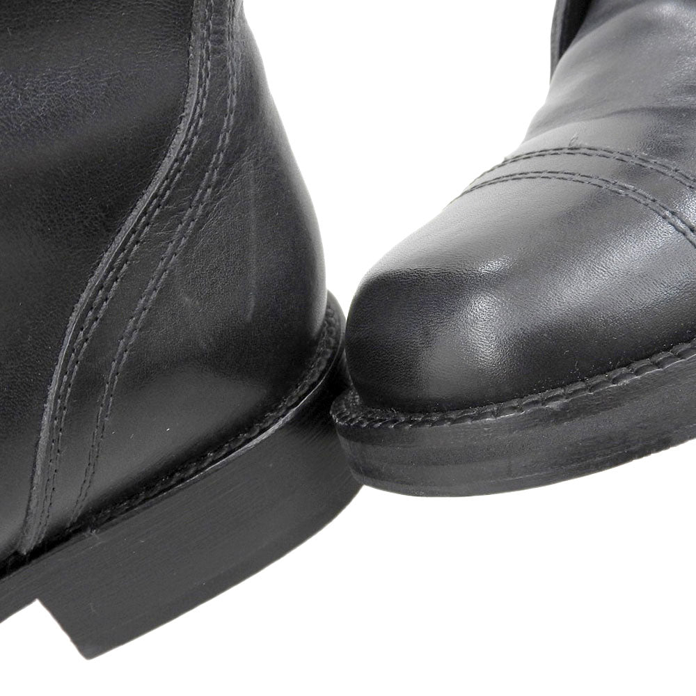 Chanel Coco Mark Leather Tweed Boots