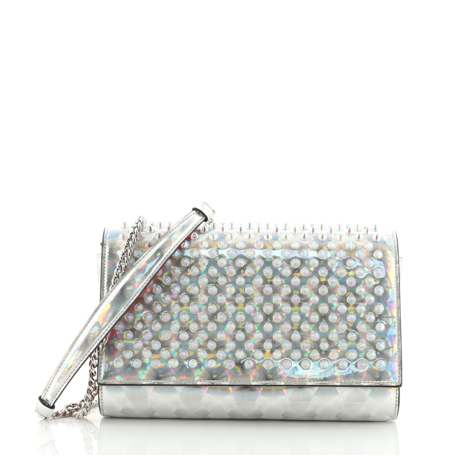 Paloma Clutch Spiked Holographic Leather