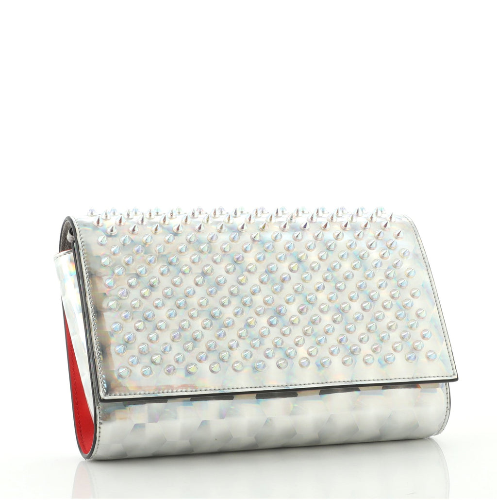 Paloma Clutch Spiked Holographic Leather