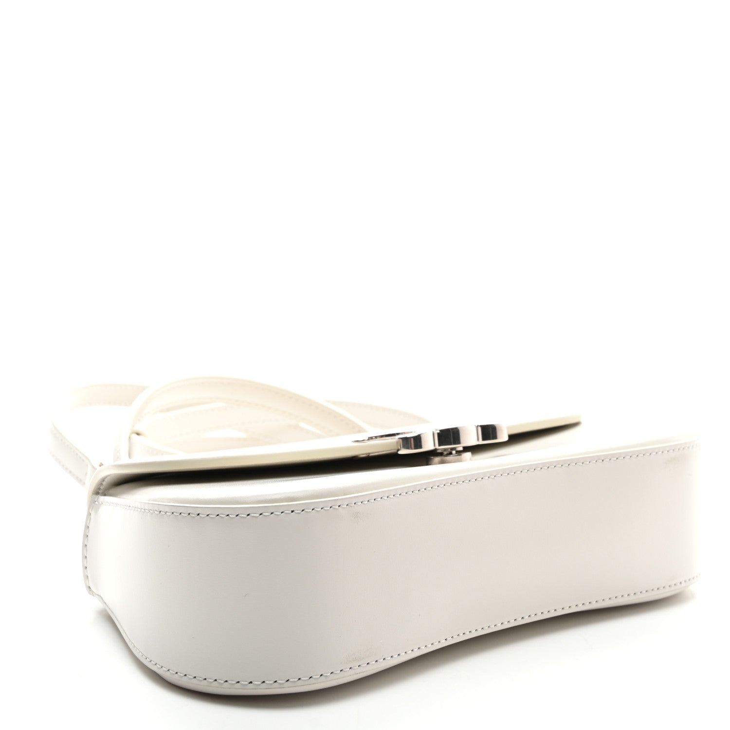Shiny Calfskin Teen Lola Bag White