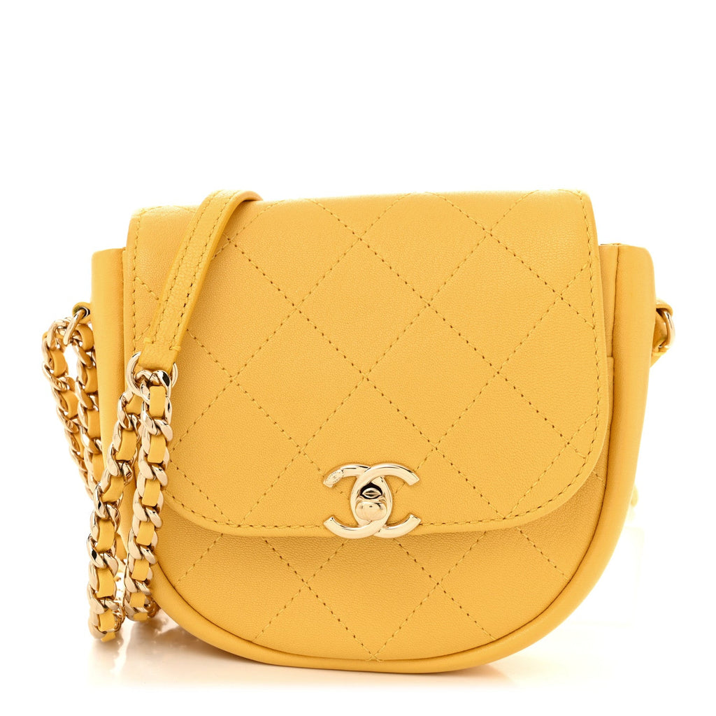 Goatskin Stitched Casual Trip Messenger Flap Yellow