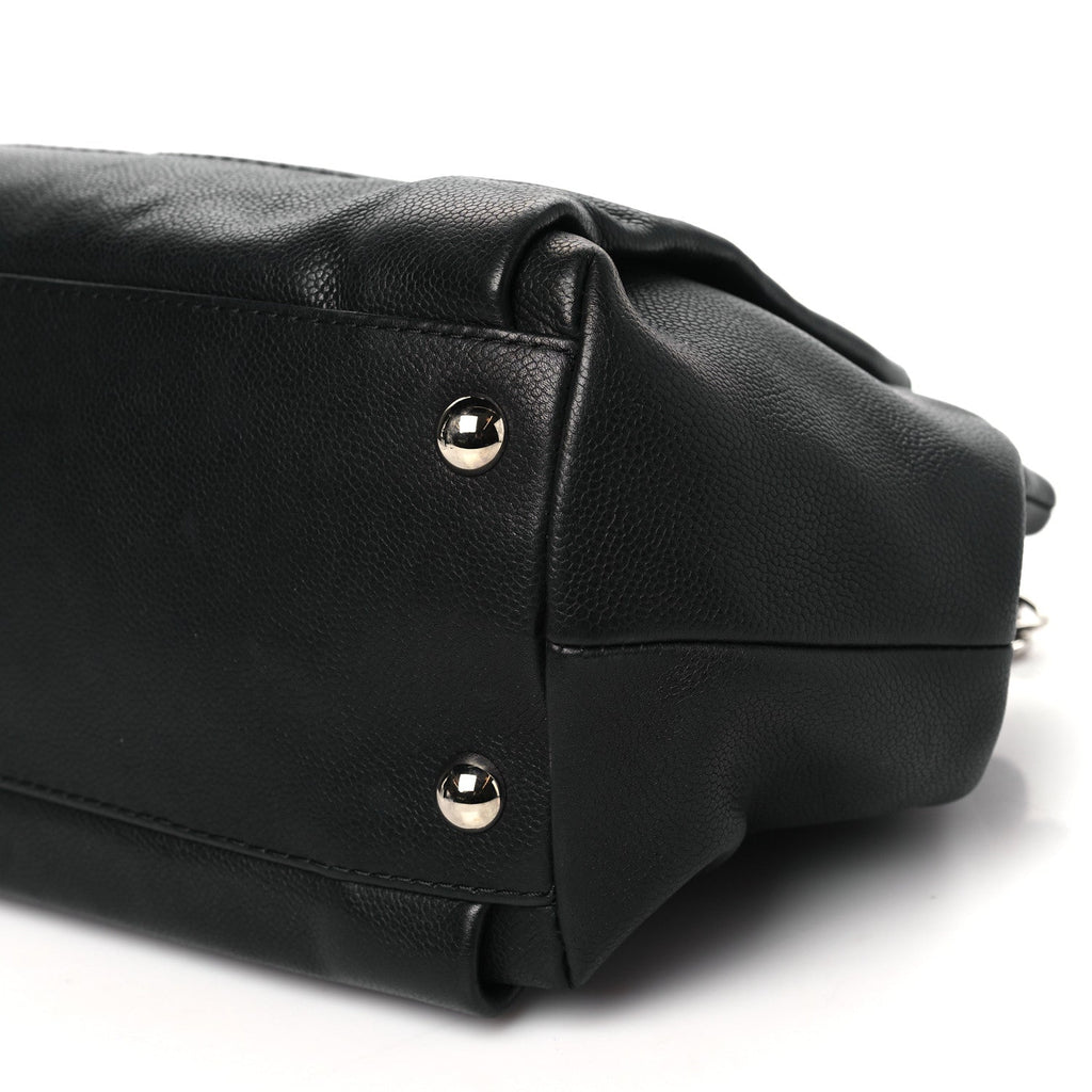 Caviar Large CC Tuck Tote Black