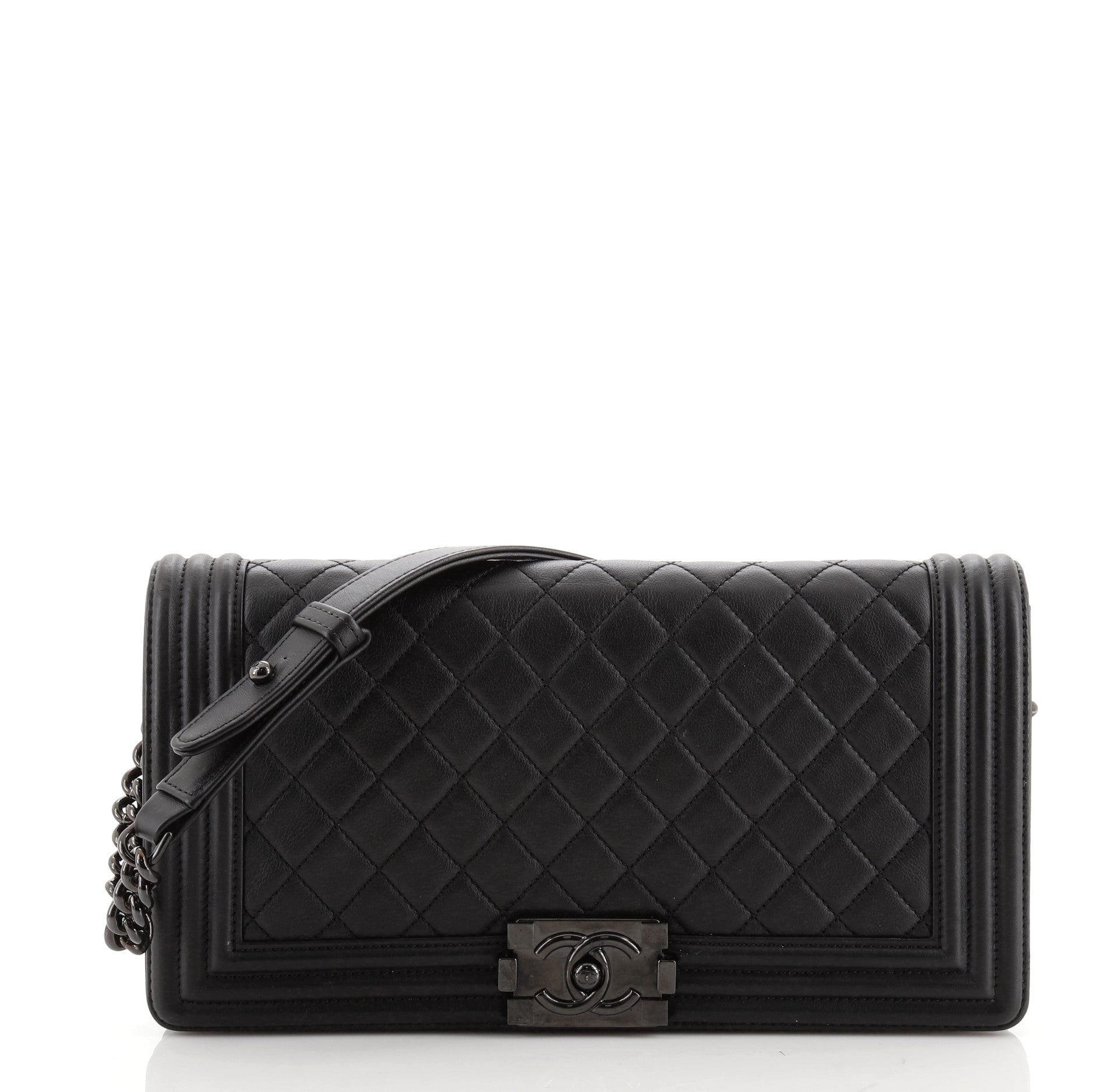 Boy Flap Clutch Quilted Lambskin Medium