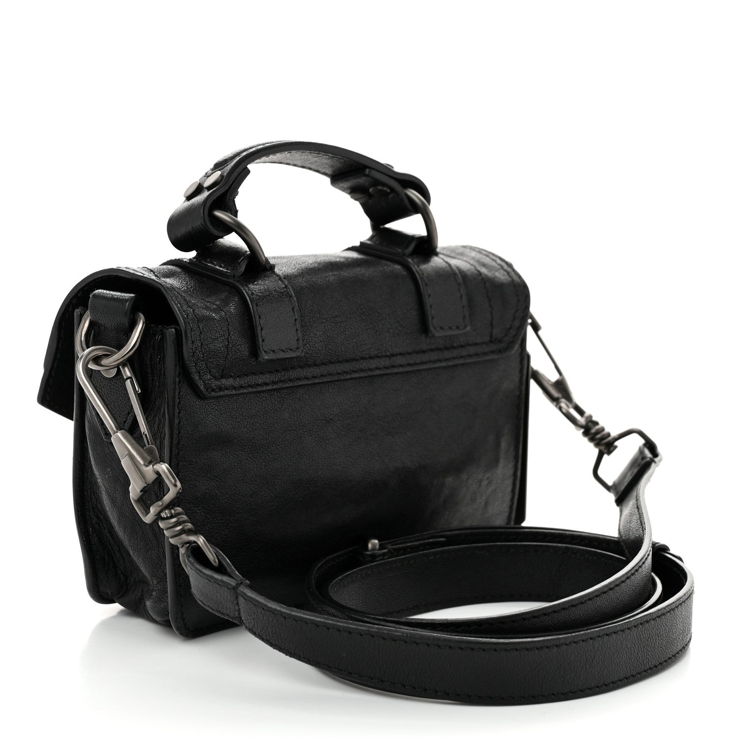 Lambskin Micro PS1 Satchel Black