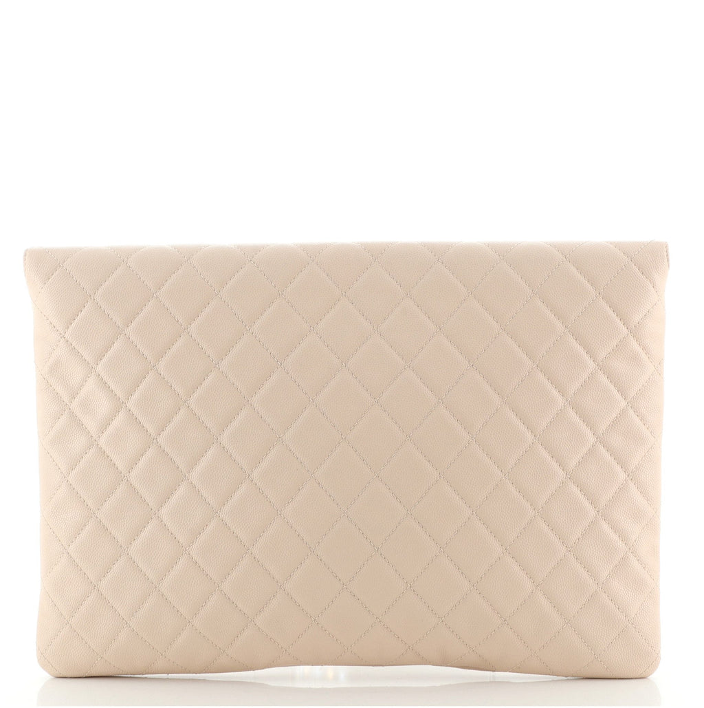 Golden Class O Case Clutch Quilted Caviar Large
