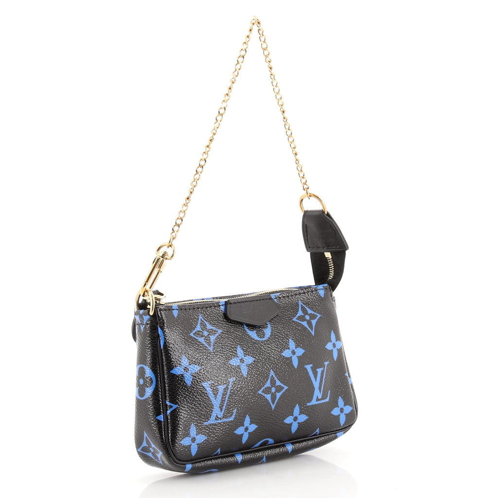 Pochette Accessoires Digital Blue Monogram Canvas Mini